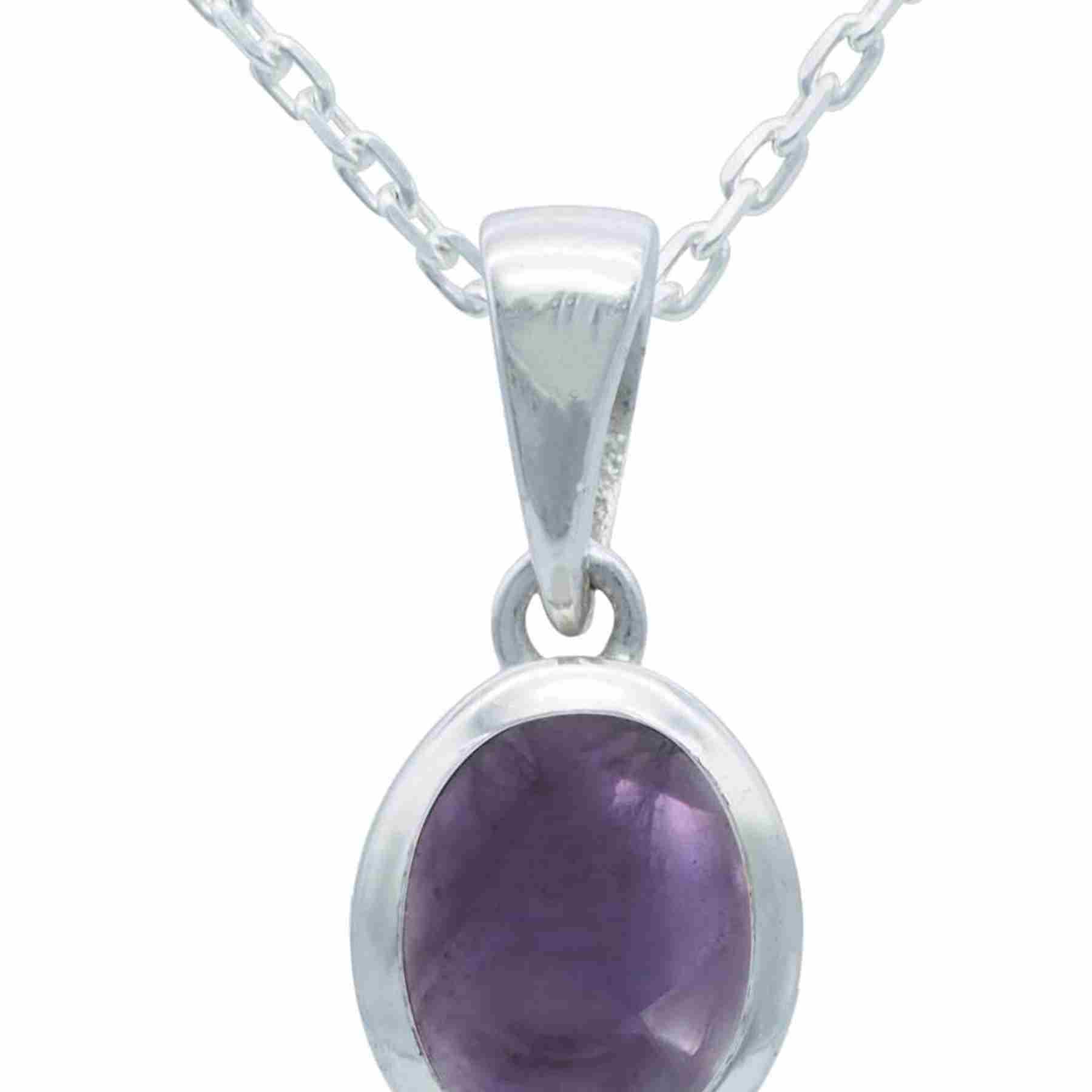 Silberkette mit Anhänger MIALE oval aus 925 Silber