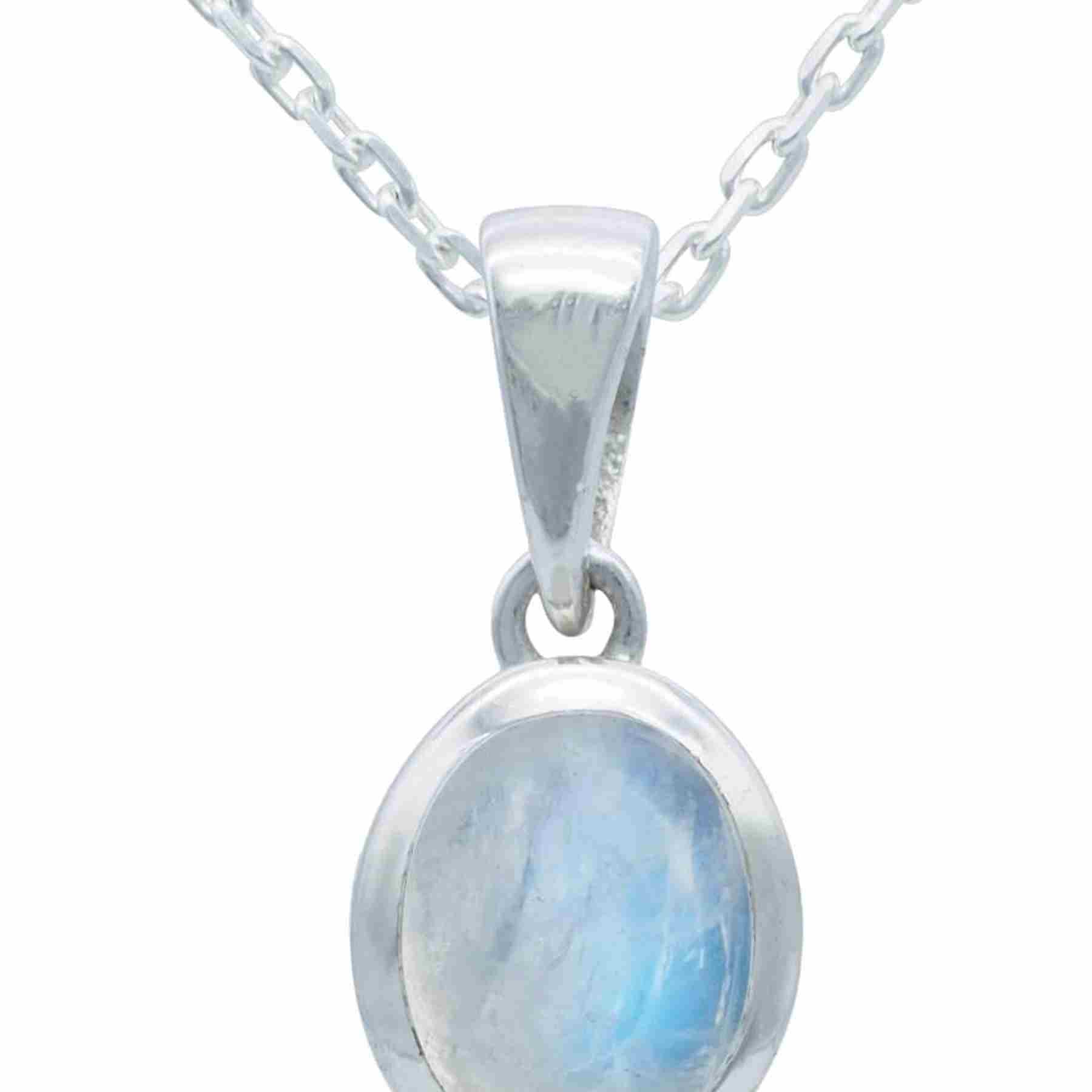 Silberkette mit Anhänger MIALE oval aus 925 Silber