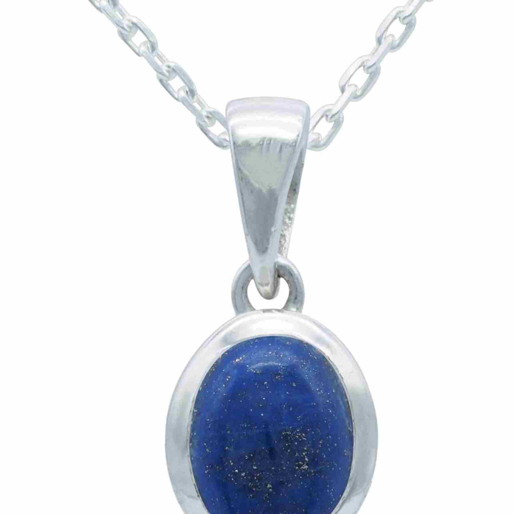 Silberkette mit Anhänger MIALE oval aus 925 Silber
