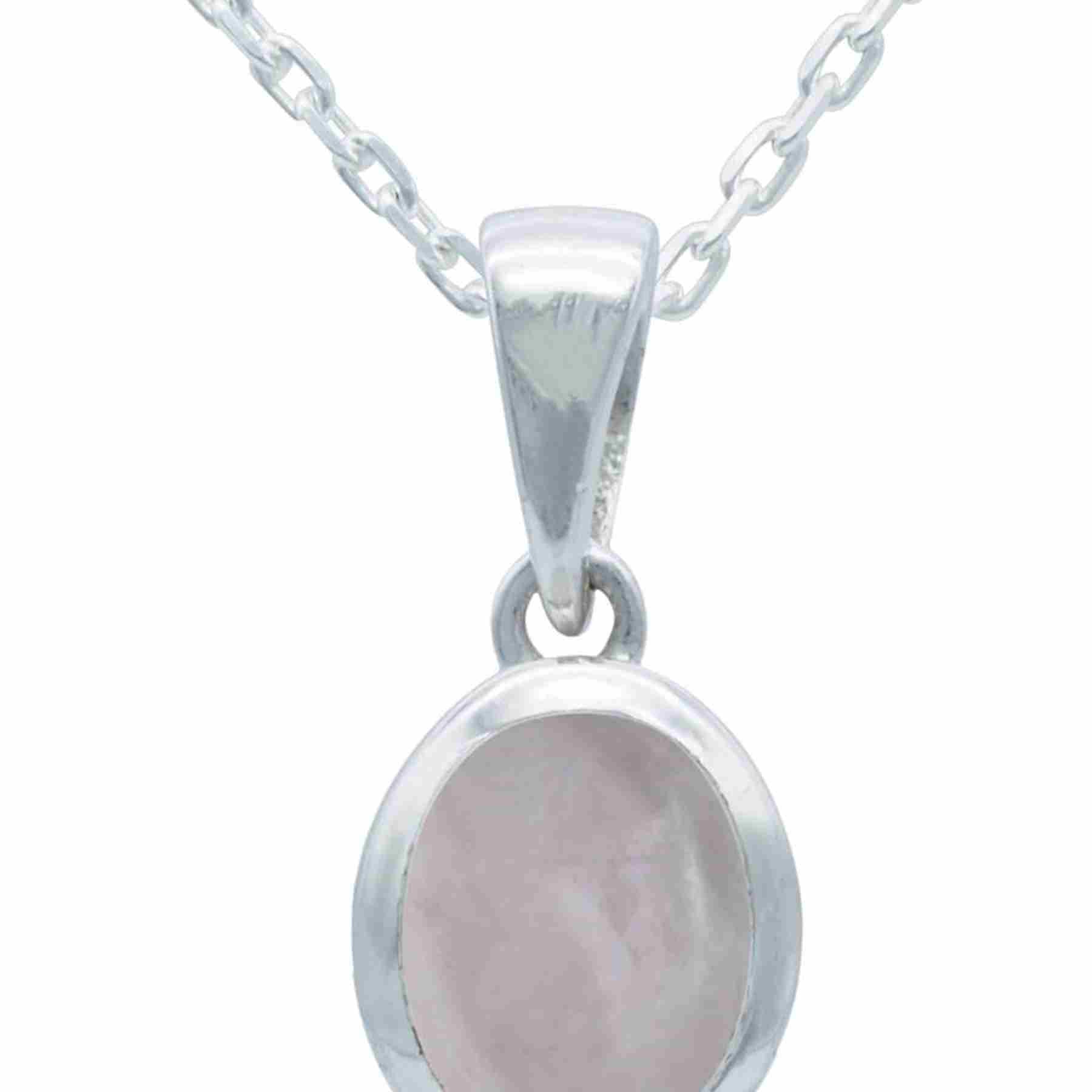 Silberkette mit Anhänger MIALE oval aus 925 Silber