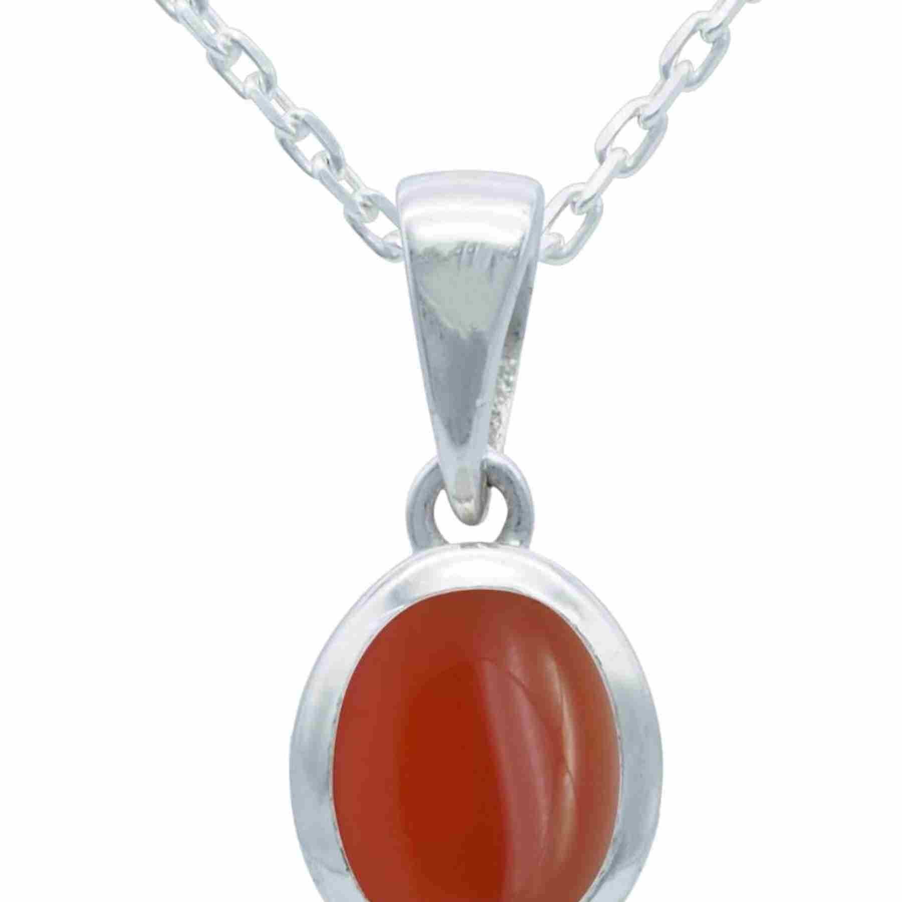 Silberkette mit Anhänger MIALE oval aus 925 Silber
