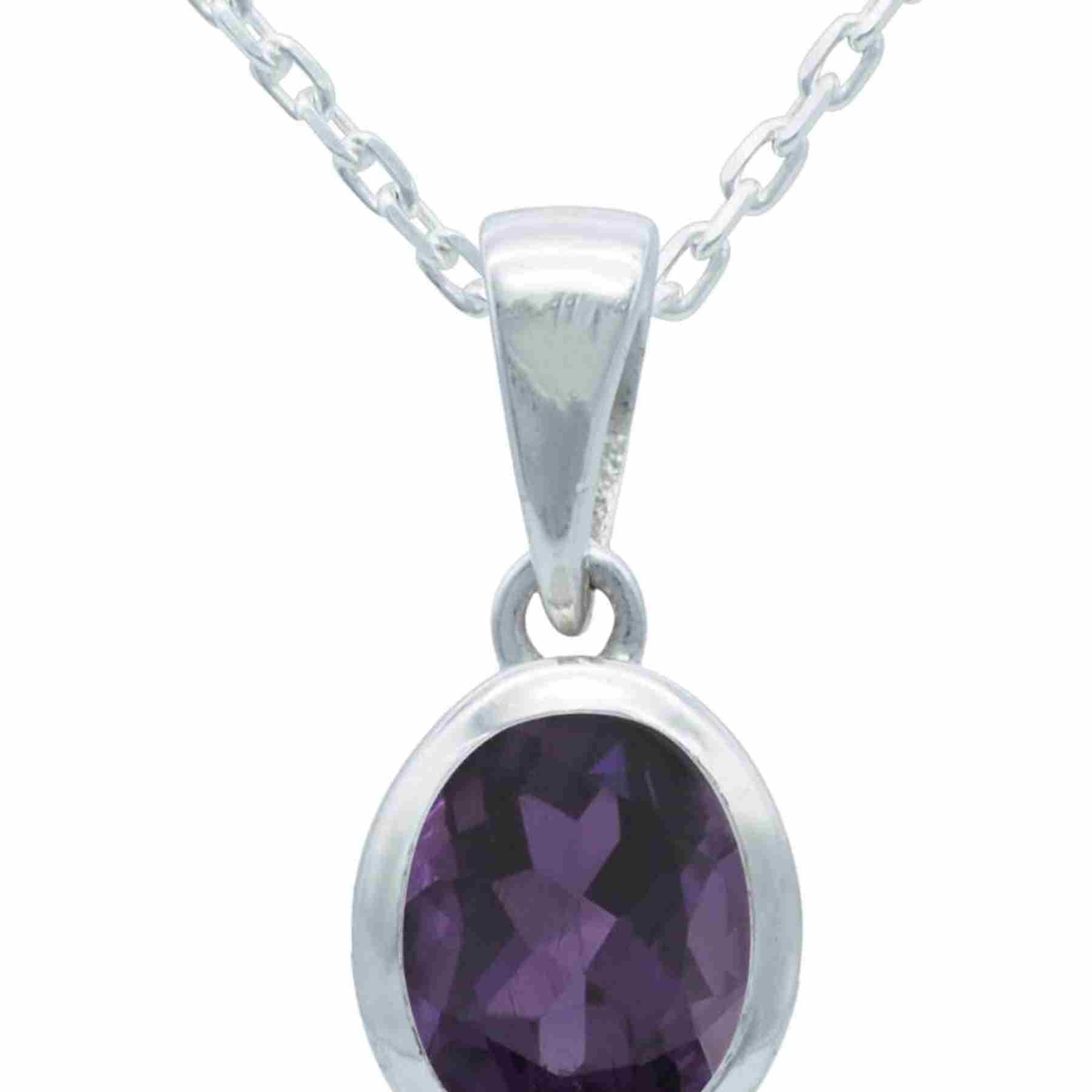 Silberkette mit Anhänger MIALE oval aus 925 Silber