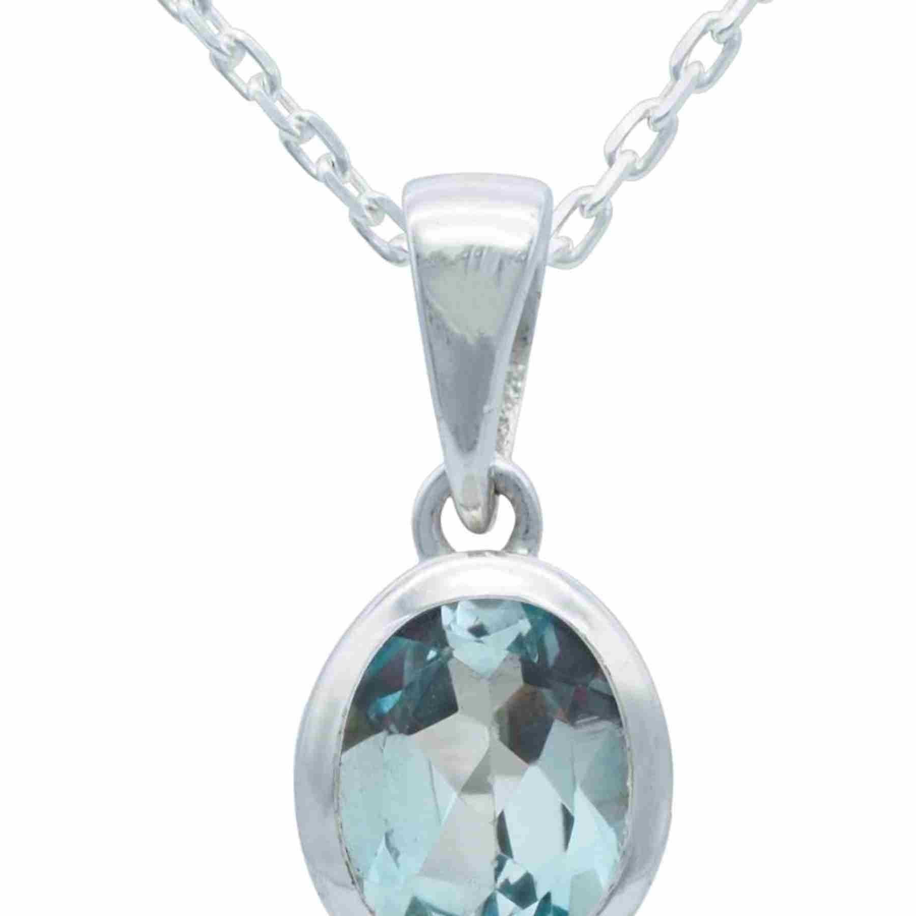 Silberkette mit Anhänger MIALE oval aus 925 Silber