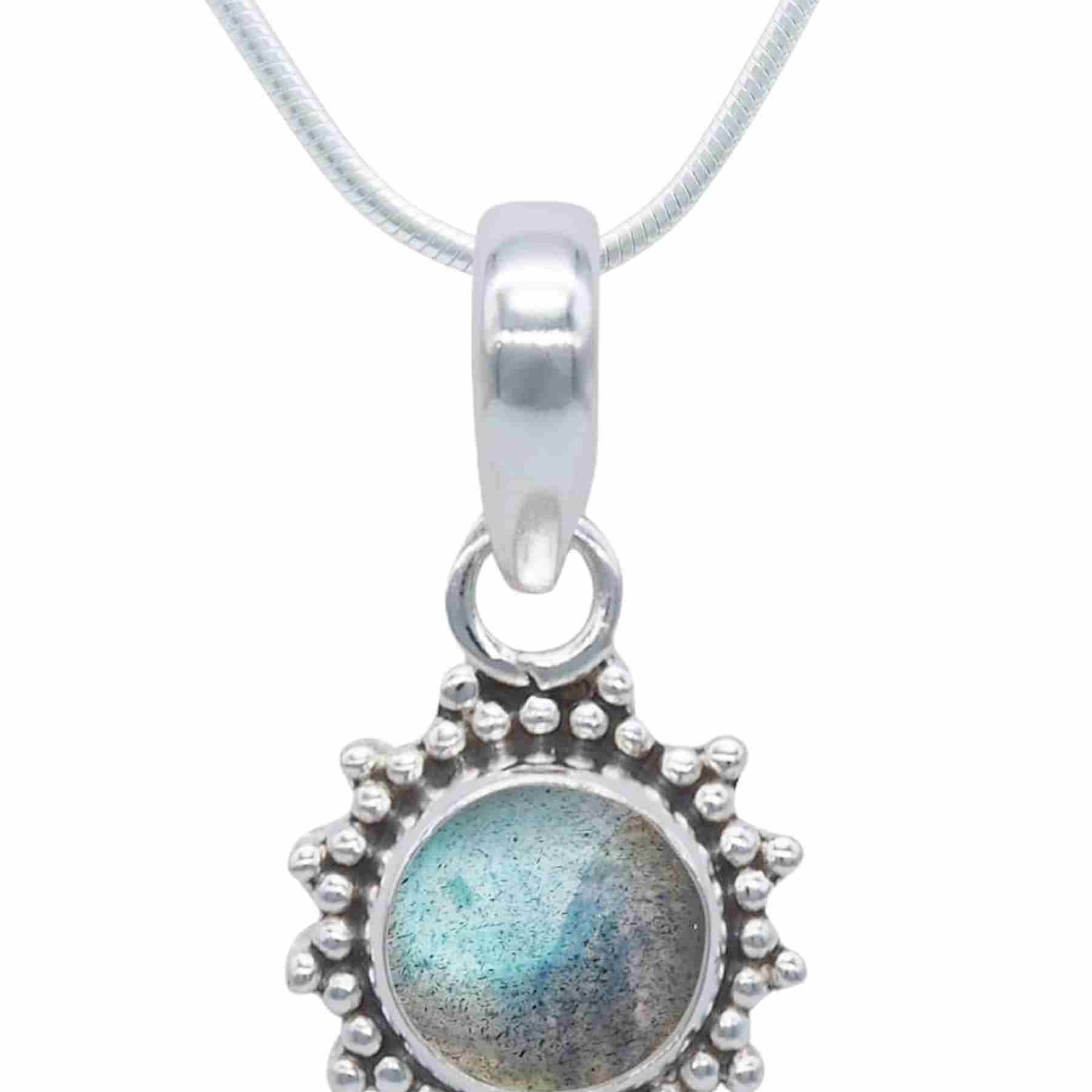 Silberkette mit Anhänger BUWAN rund aus 925 Silber