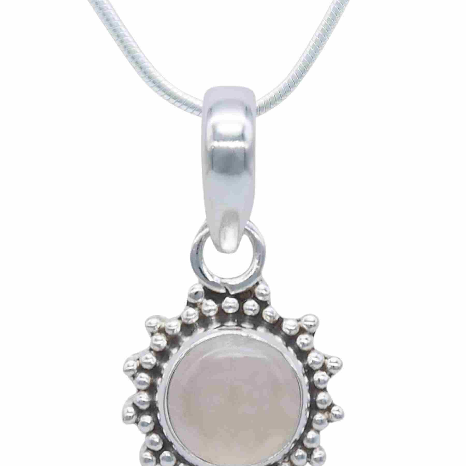 Silberkette mit Anhänger BUWAN rund aus 925 Silber
