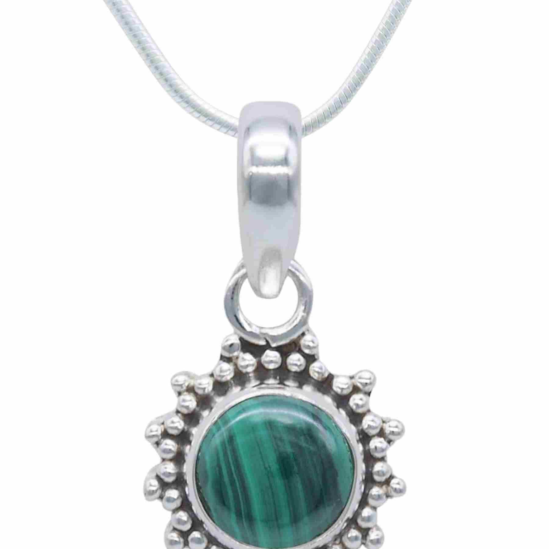 Silberkette mit Anhänger BUWAN rund aus 925 Silber