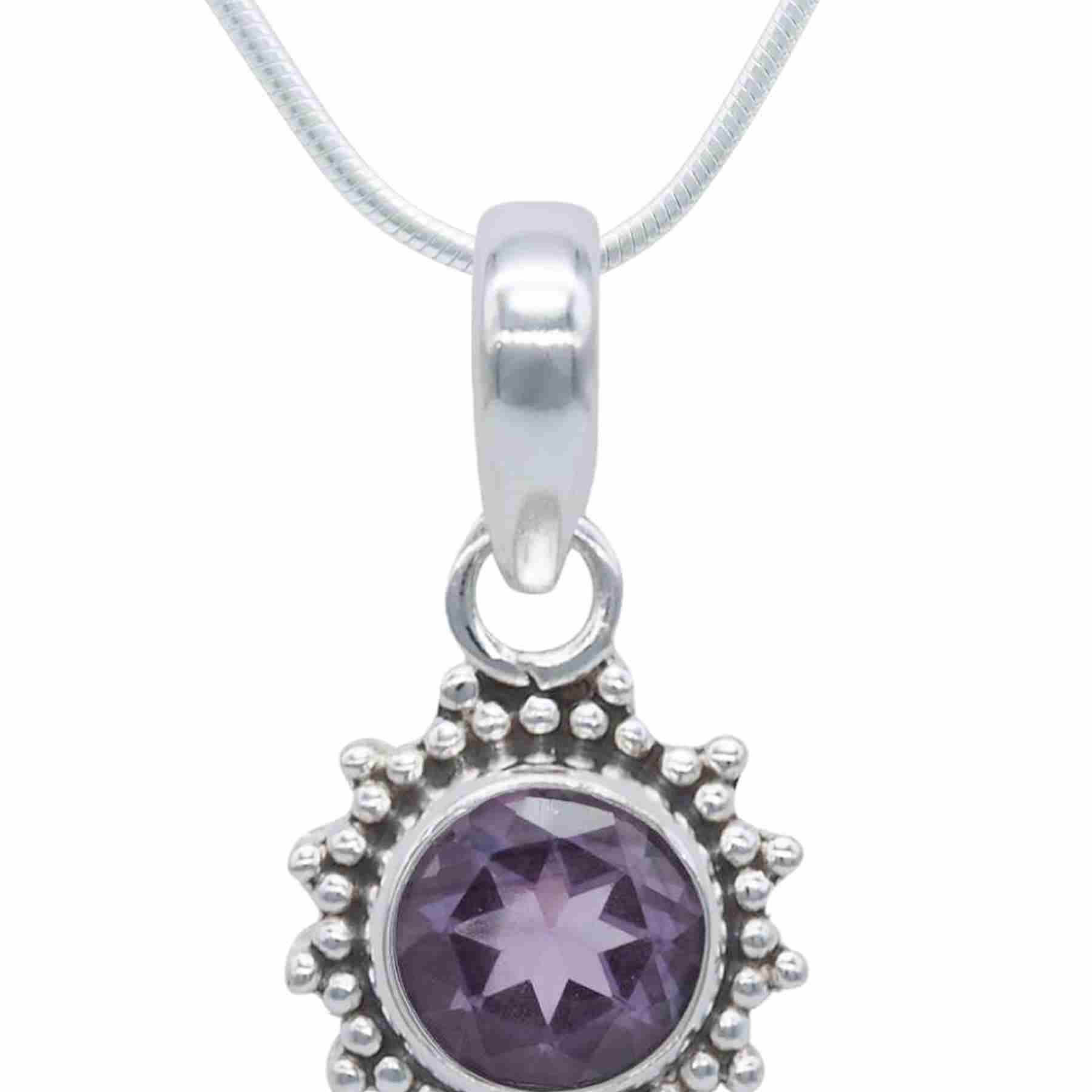Silberkette mit Anhänger BUWAN rund aus 925 Silber