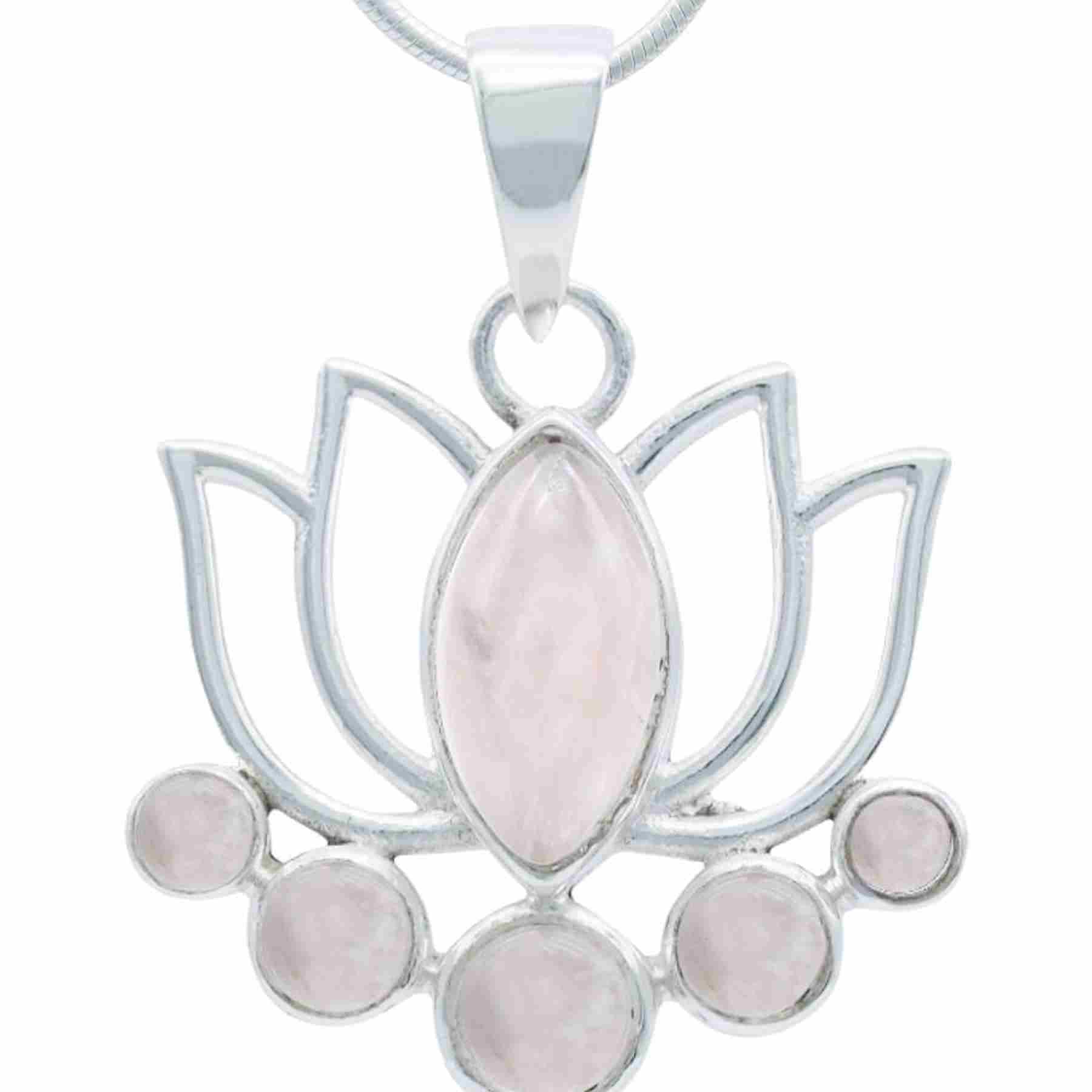 Silberkette mit Anhänger LOTUS aus 925 Silber