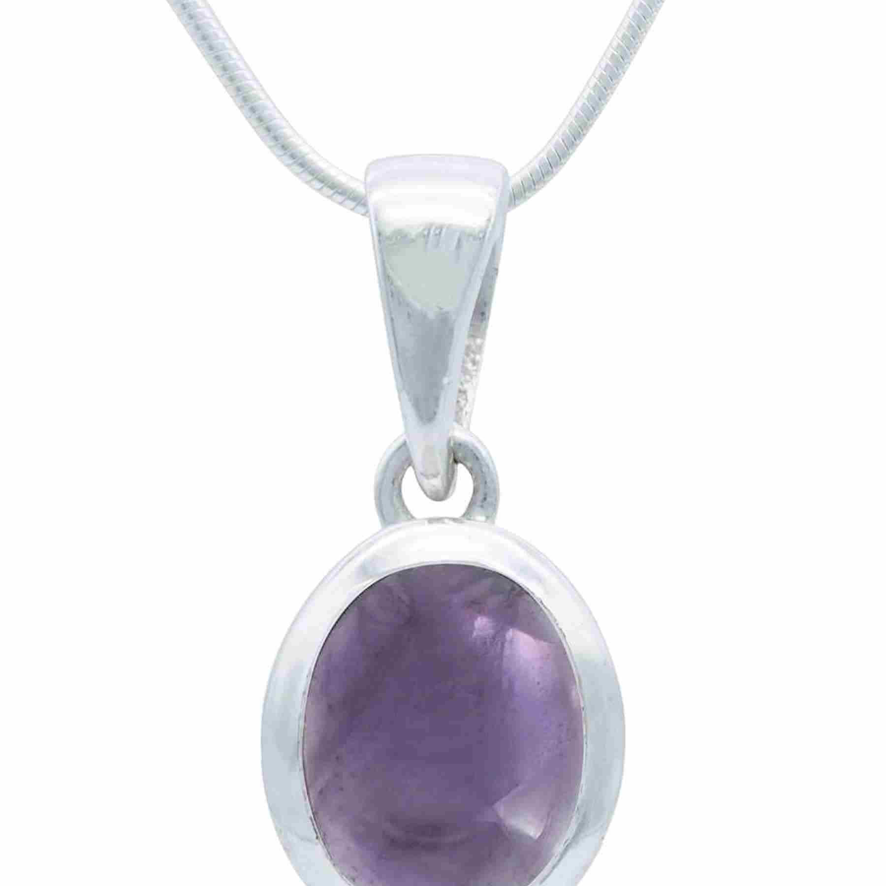 Silberkette mit Anhänger MIALE oval aus 925 Silber