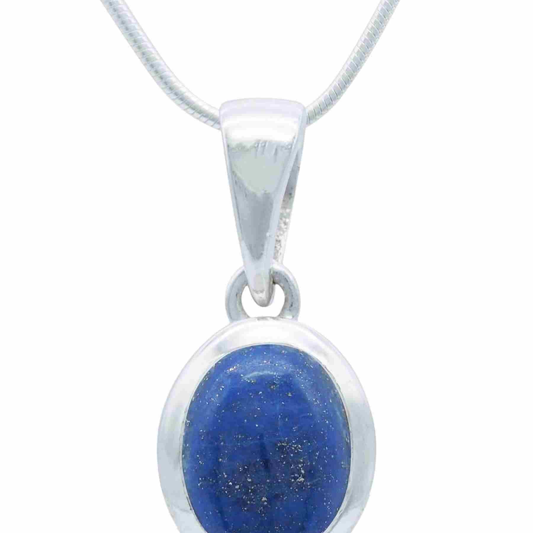 Silberkette mit Anhänger MIALE oval aus 925 Silber