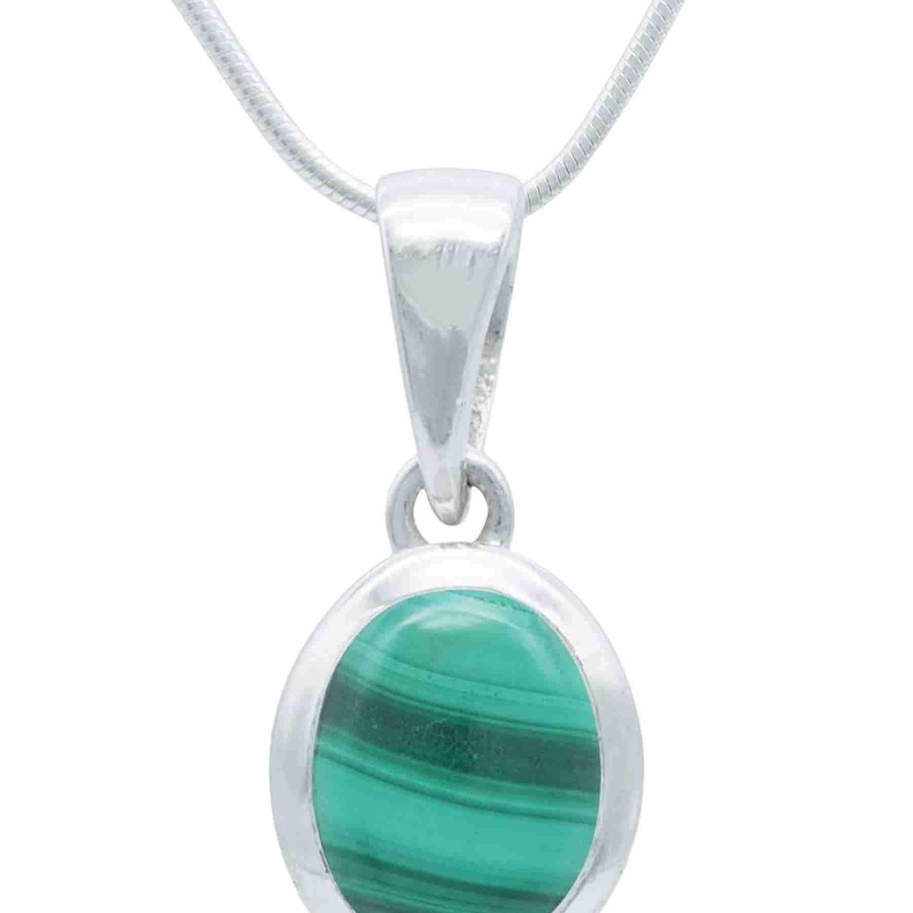 Silberkette mit Anhänger MIALE oval aus 925 Silber