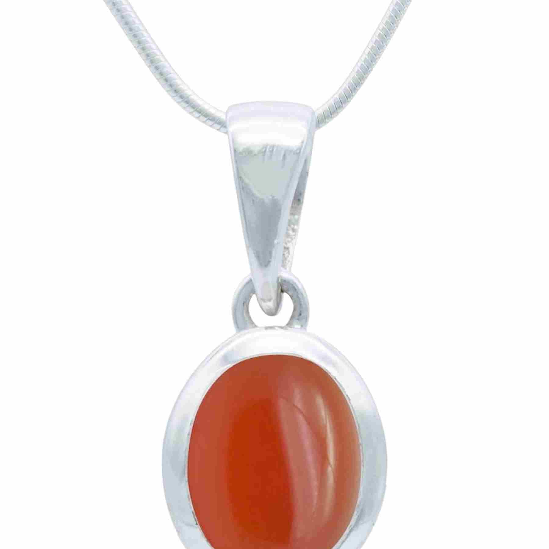Silberkette mit Anhänger MIALE oval aus 925 Silber