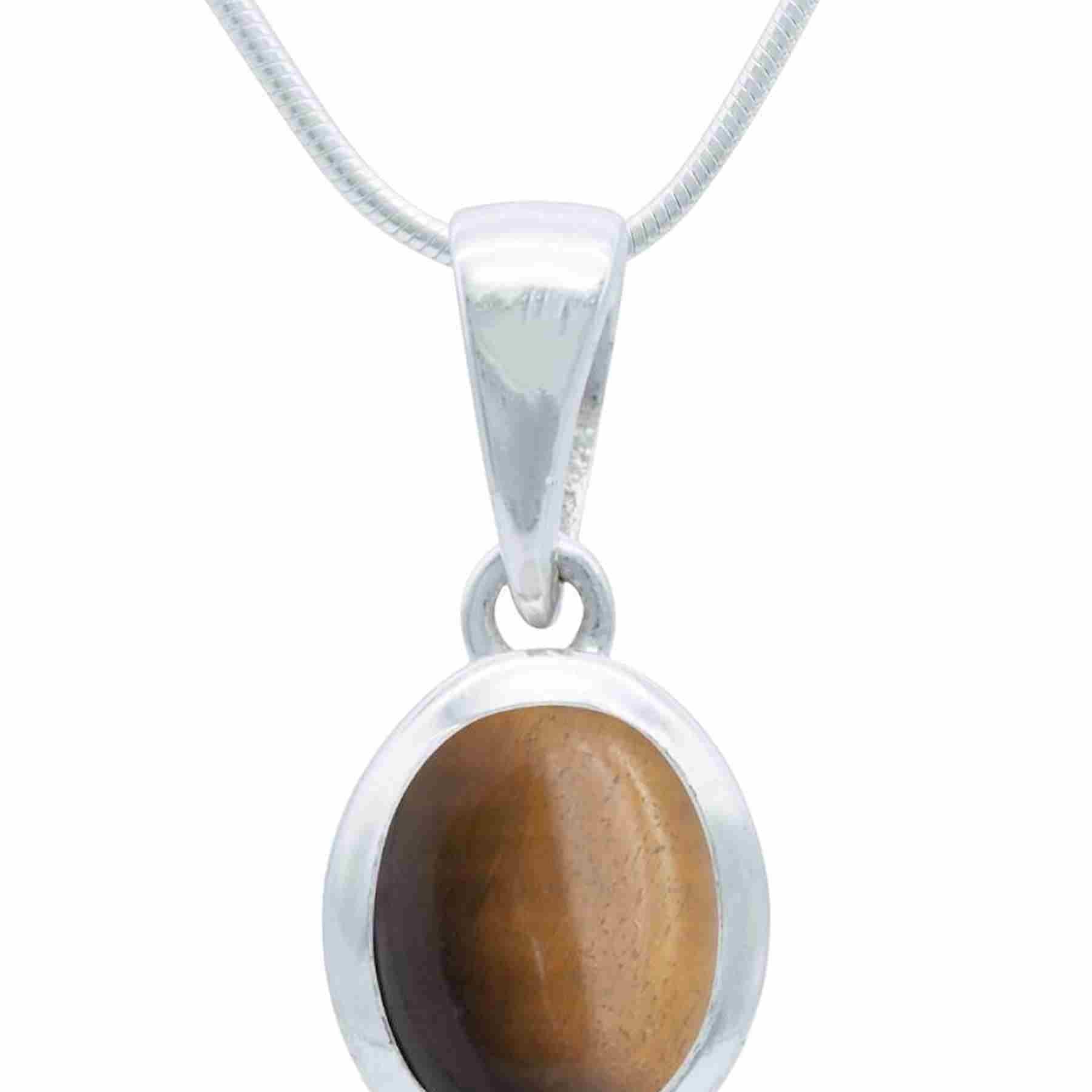 Silberkette mit Anhänger MIALE oval aus 925 Silber