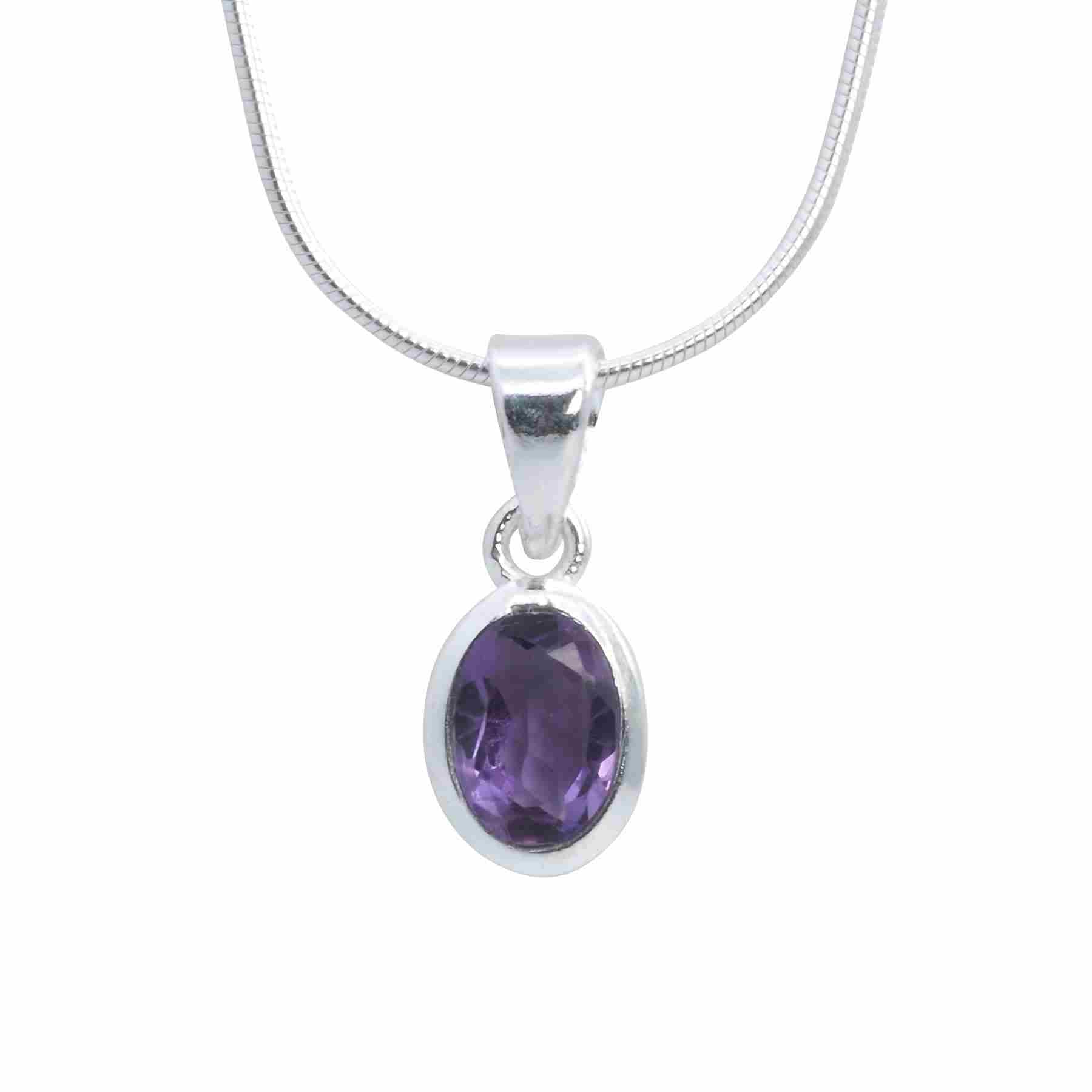 Silberkette mit Anhänger PIANURA oval aus 925 Silber