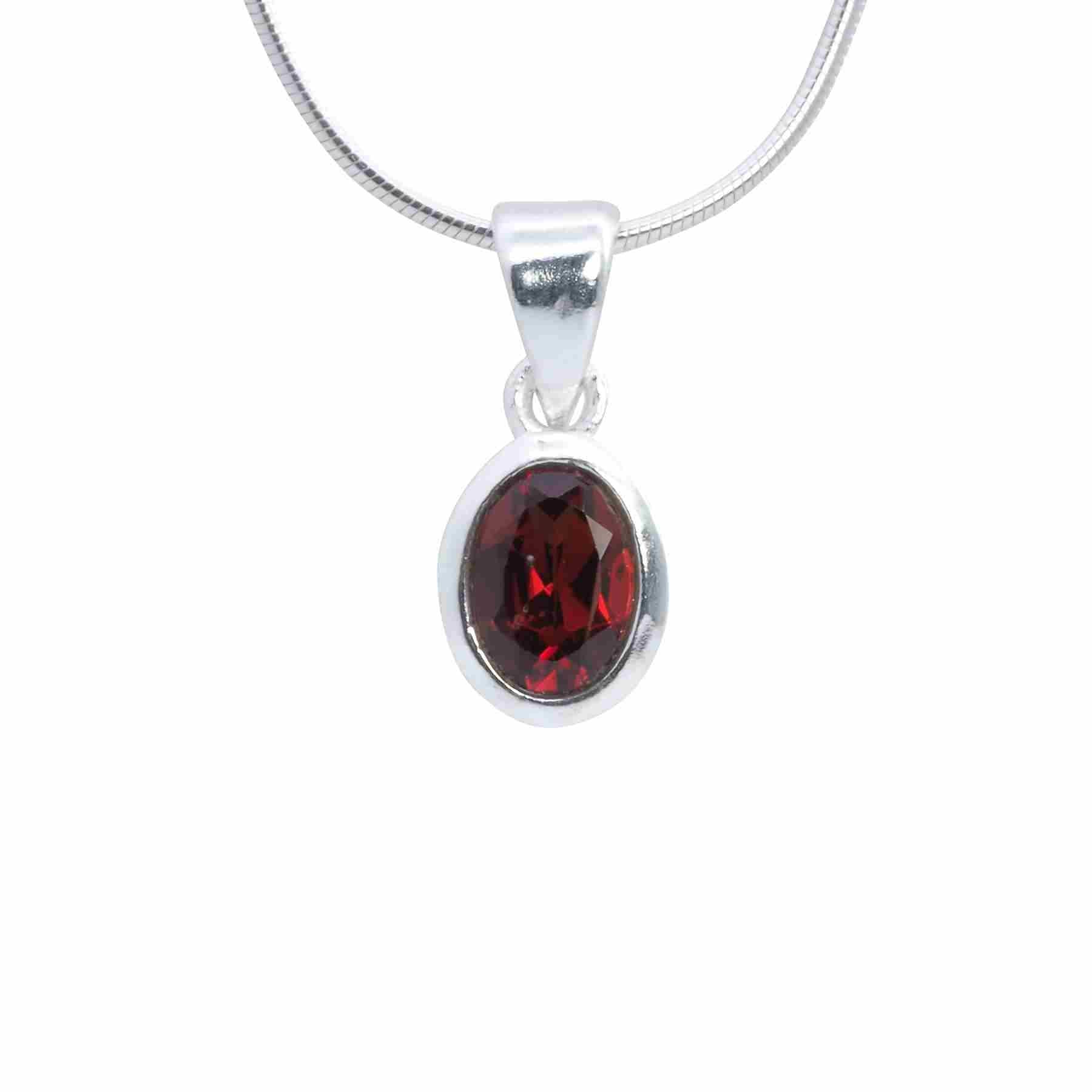 Silberkette mit Anhänger PIANURA oval aus 925 Silber