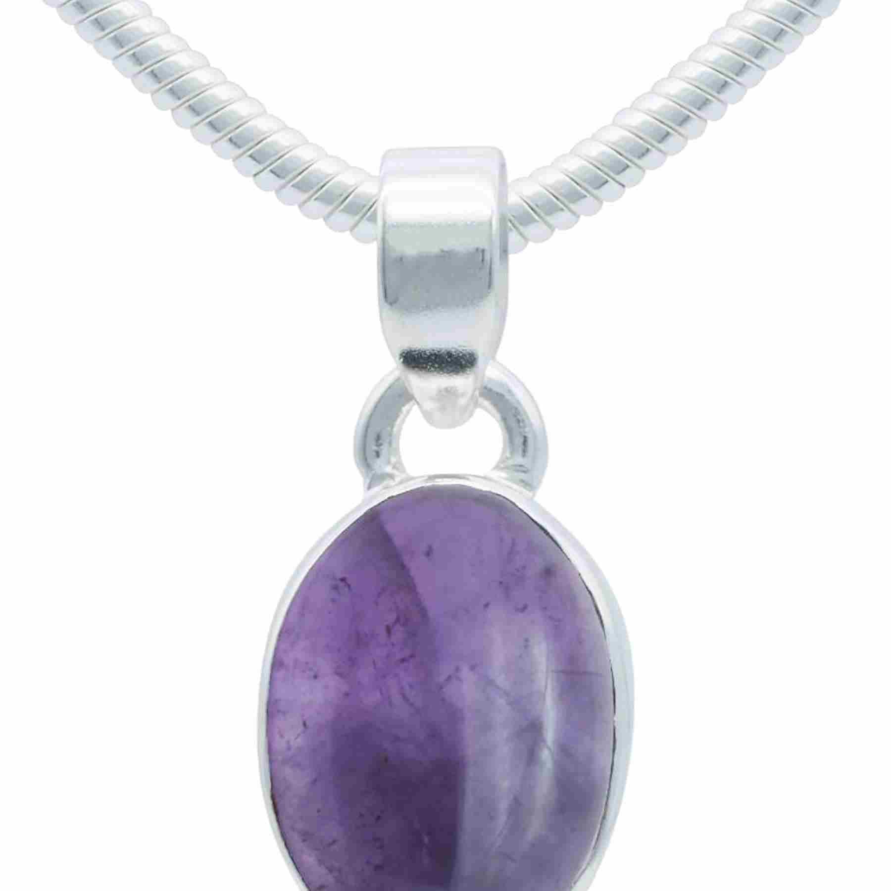 Silberkette mit Anhänger SAMA oval aus 925 Silber