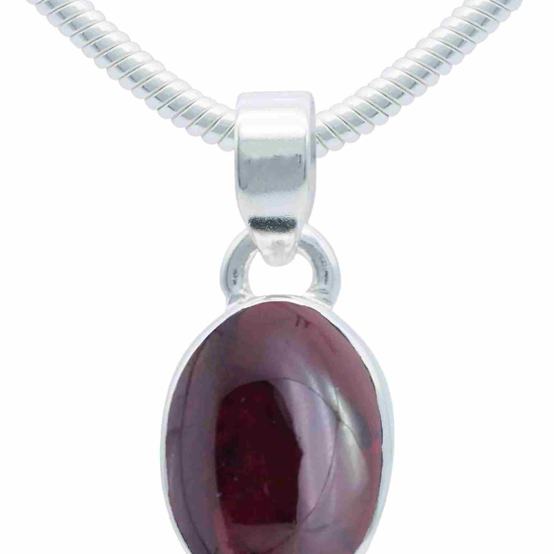 Silberkette mit Anhänger SAMA oval aus 925 Silber