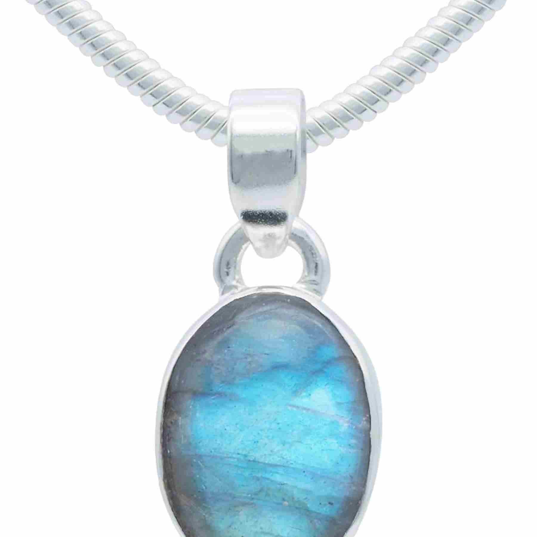 Silberkette mit Anhänger SAMA oval aus 925 Silber