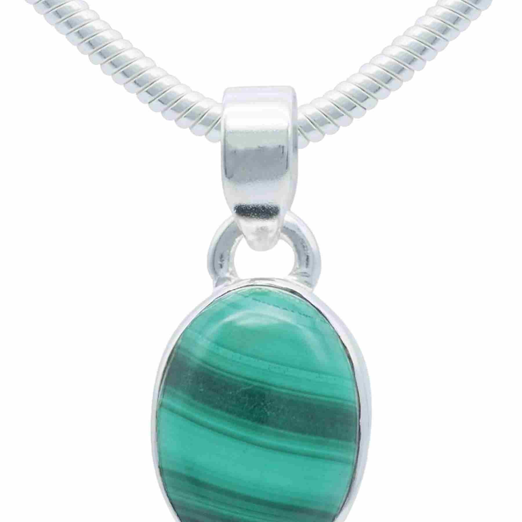 Silberkette mit Anhänger SAMA oval aus 925 Silber