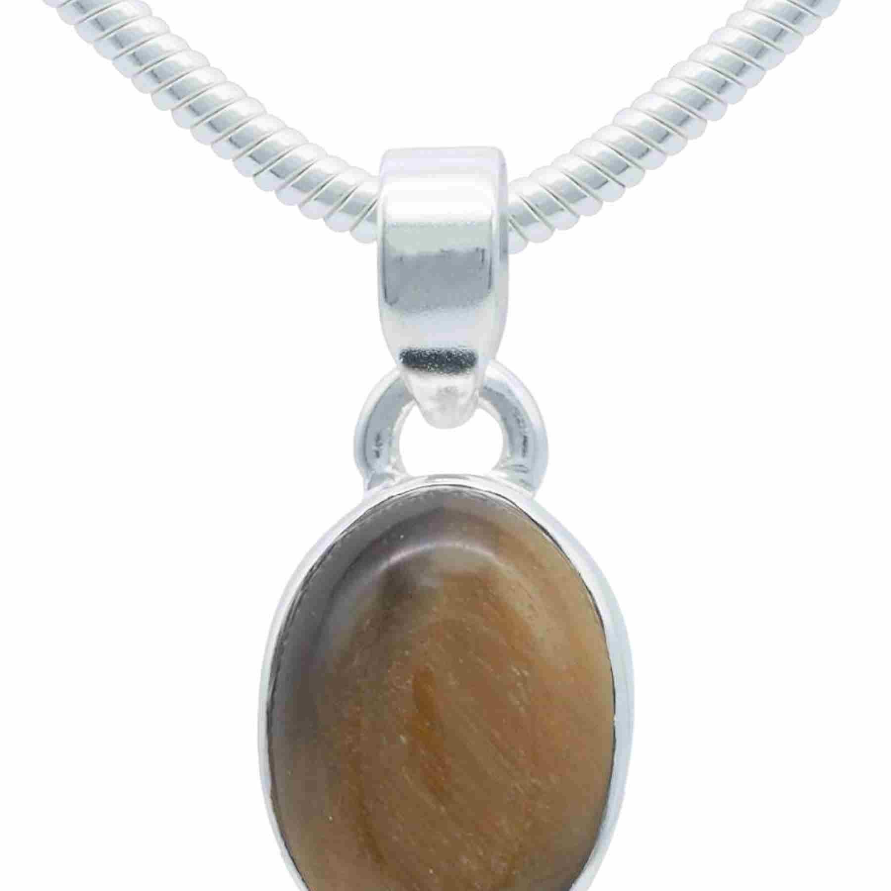 Silberkette mit Anhänger SAMA oval aus 925 Silber