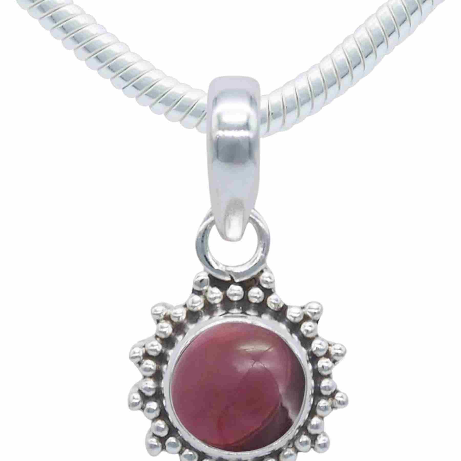 Silberkette mit Anhänger BUWAN rund aus 925 Silber