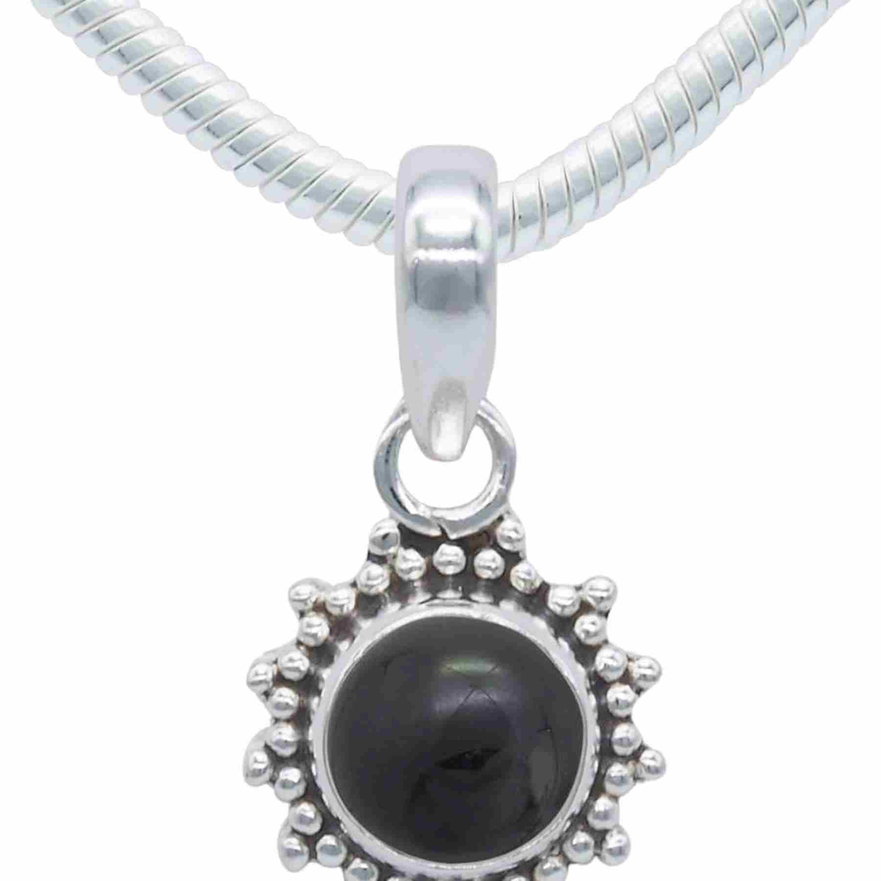 Silberkette mit Anhänger BUWAN rund aus 925 Silber