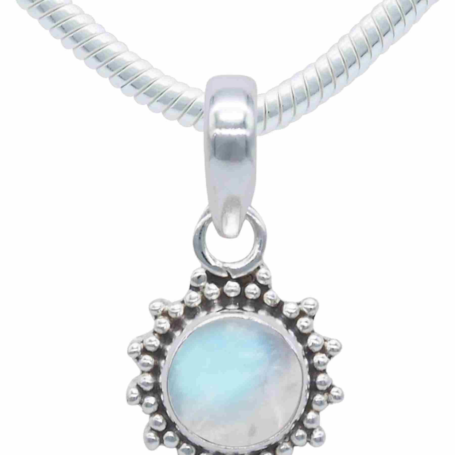 Silberkette mit Anhänger BUWAN rund aus 925 Silber