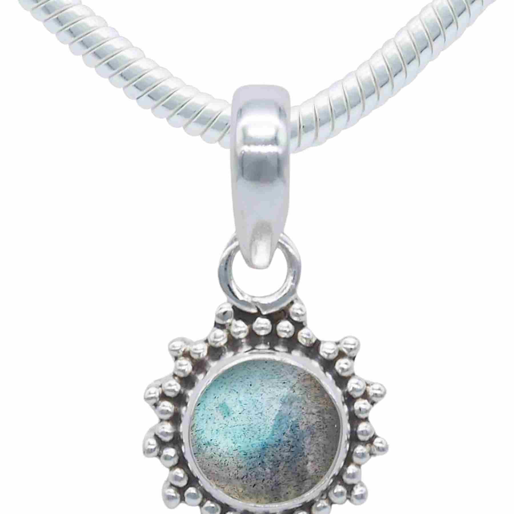 Silberkette mit Anhänger BUWAN rund aus 925 Silber