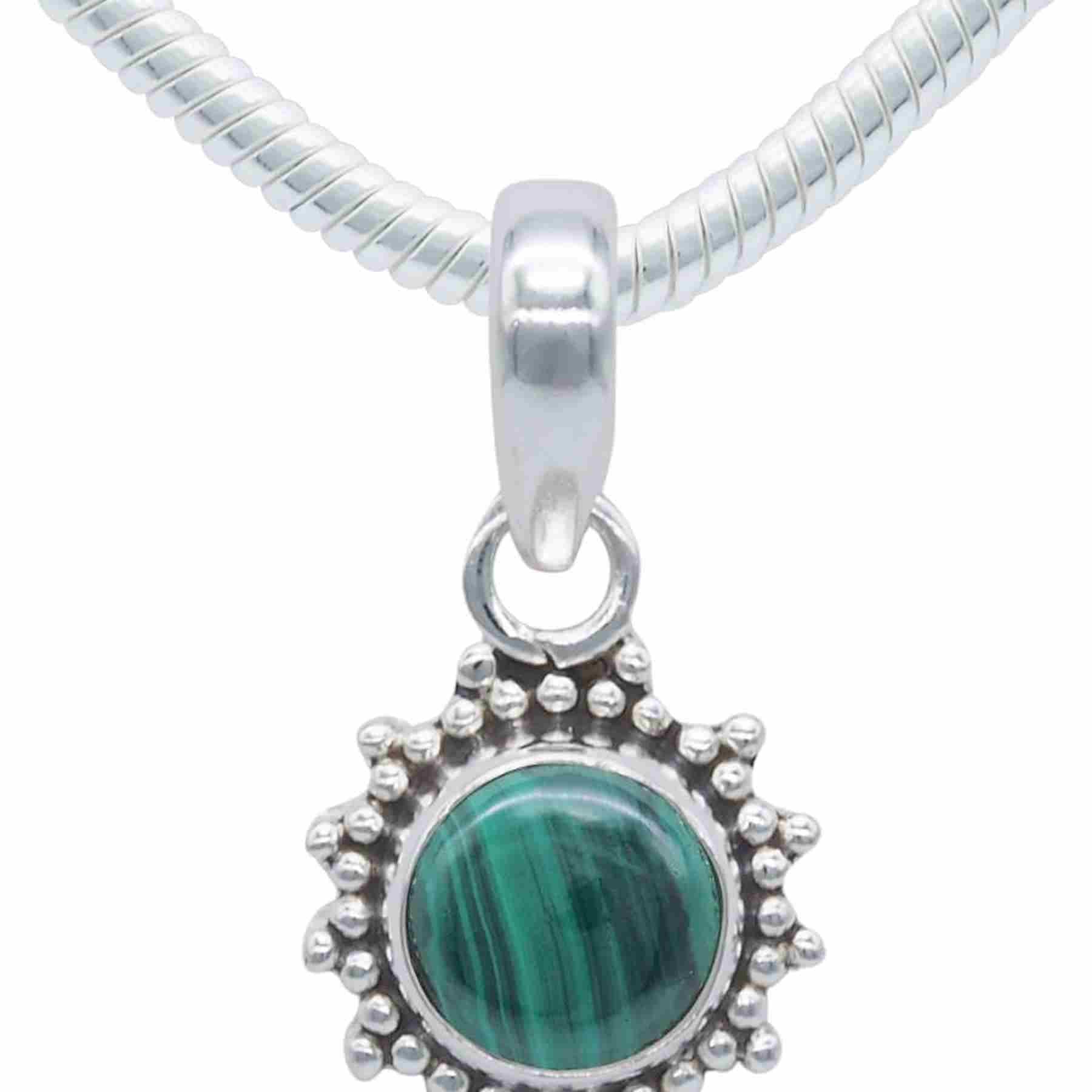 Silberkette mit Anhänger BUWAN rund aus 925 Silber