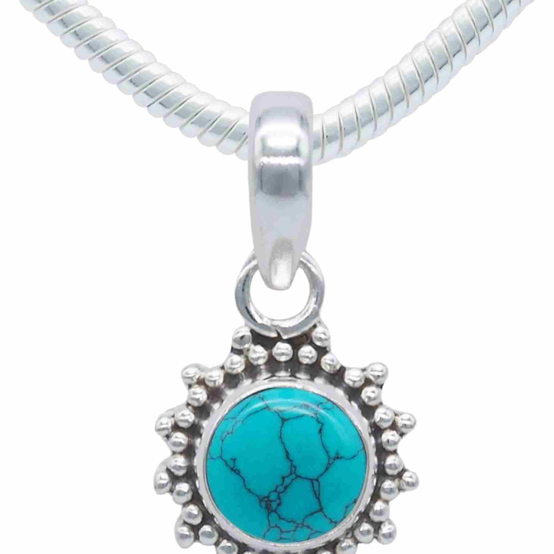 Silberkette mit Anhänger BUWAN rund aus 925 Silber