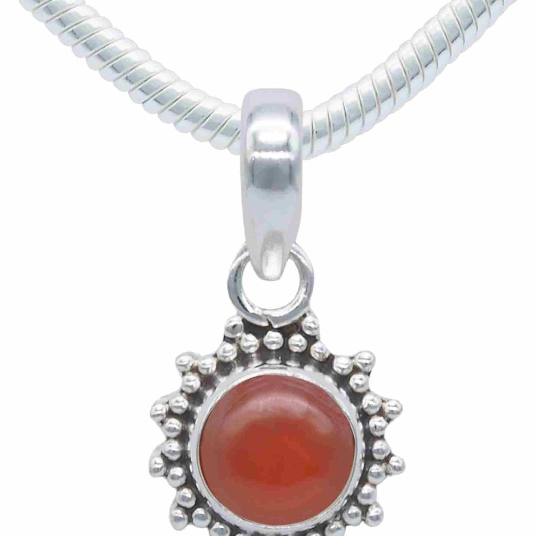 Silberkette mit Anhänger BUWAN rund aus 925 Silber