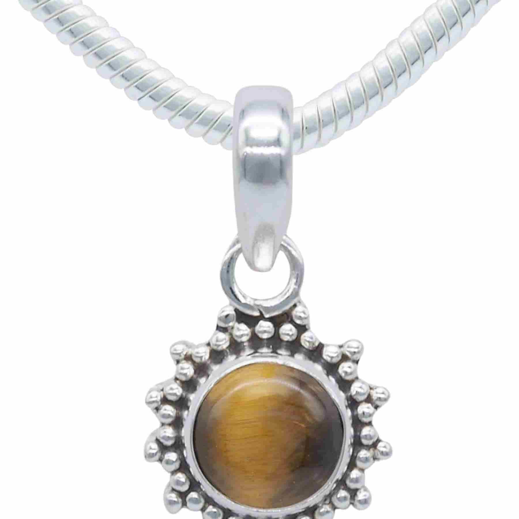 Silberkette mit Anhänger BUWAN rund aus 925 Silber