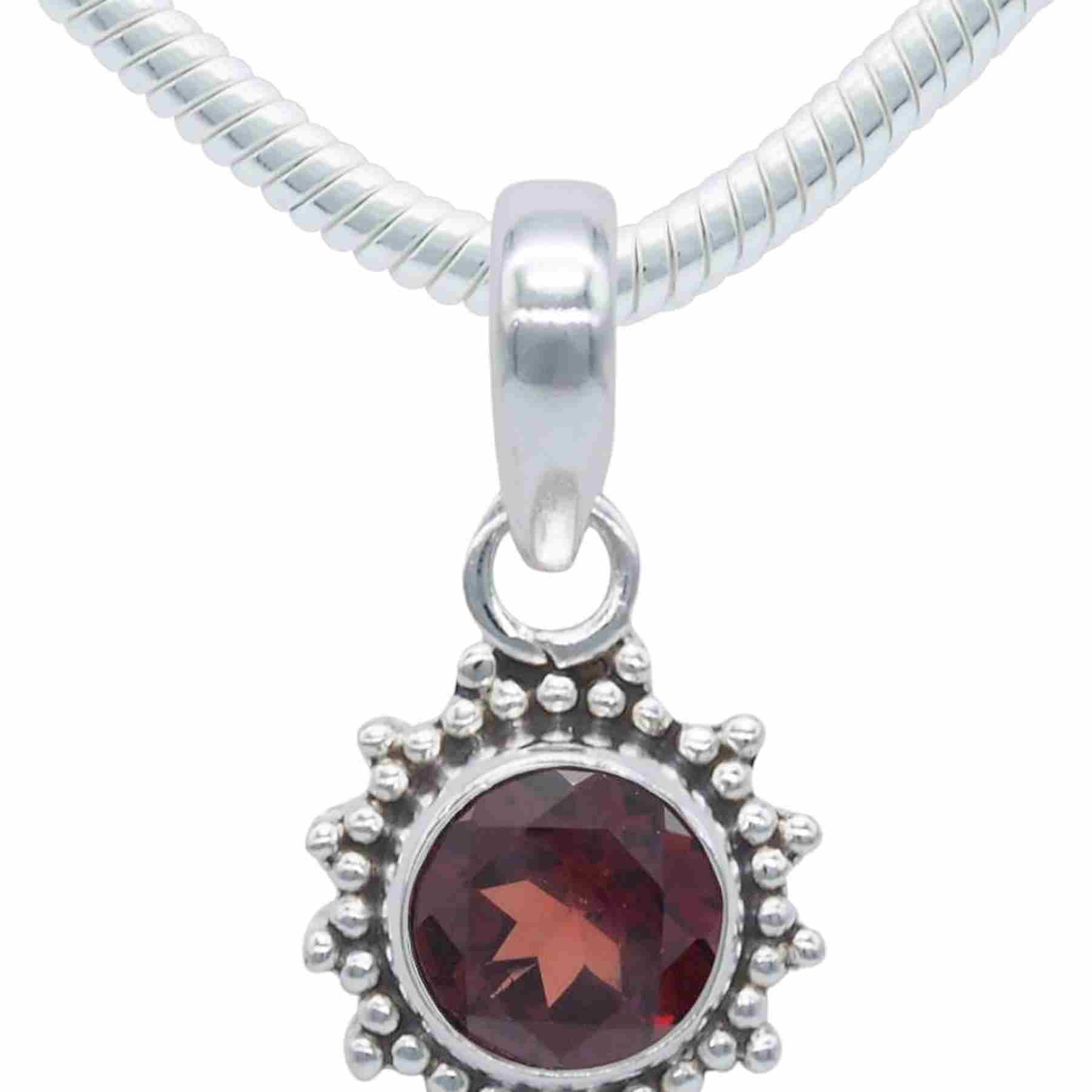Silberkette mit Anhänger BUWAN rund aus 925 Silber