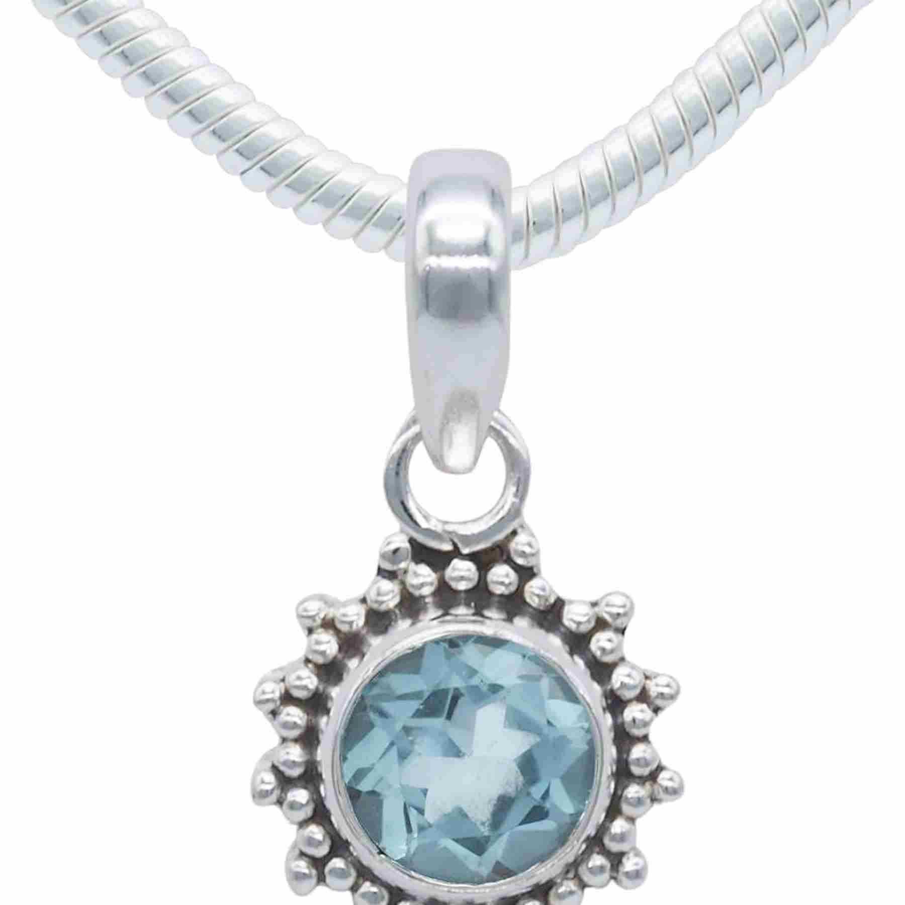 Silberkette mit Anhänger BUWAN rund aus 925 Silber