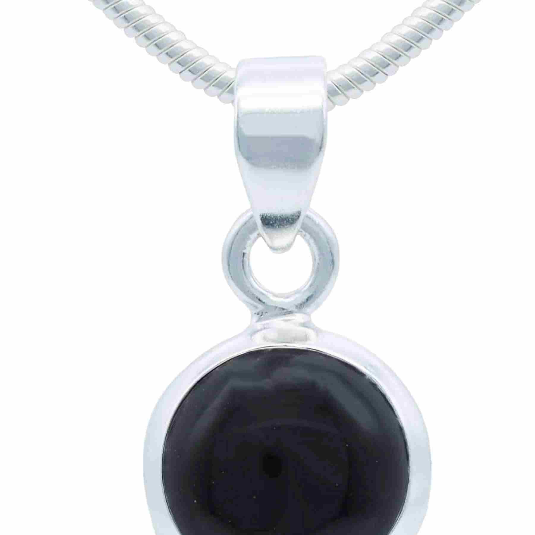 Silberkette mit Anhänger MIALE rund aus 925 Silber