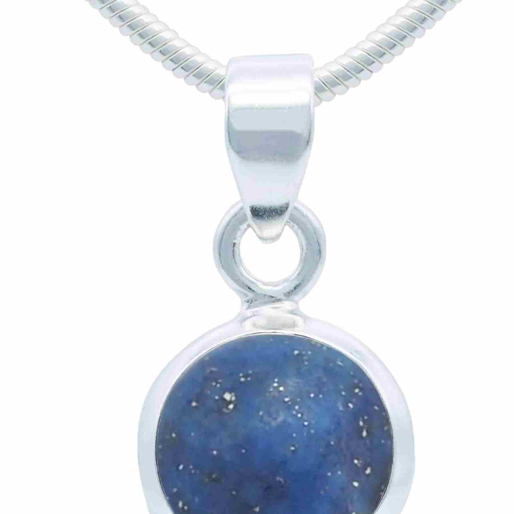 Silberkette mit Anhänger MIALE rund aus 925 Silber