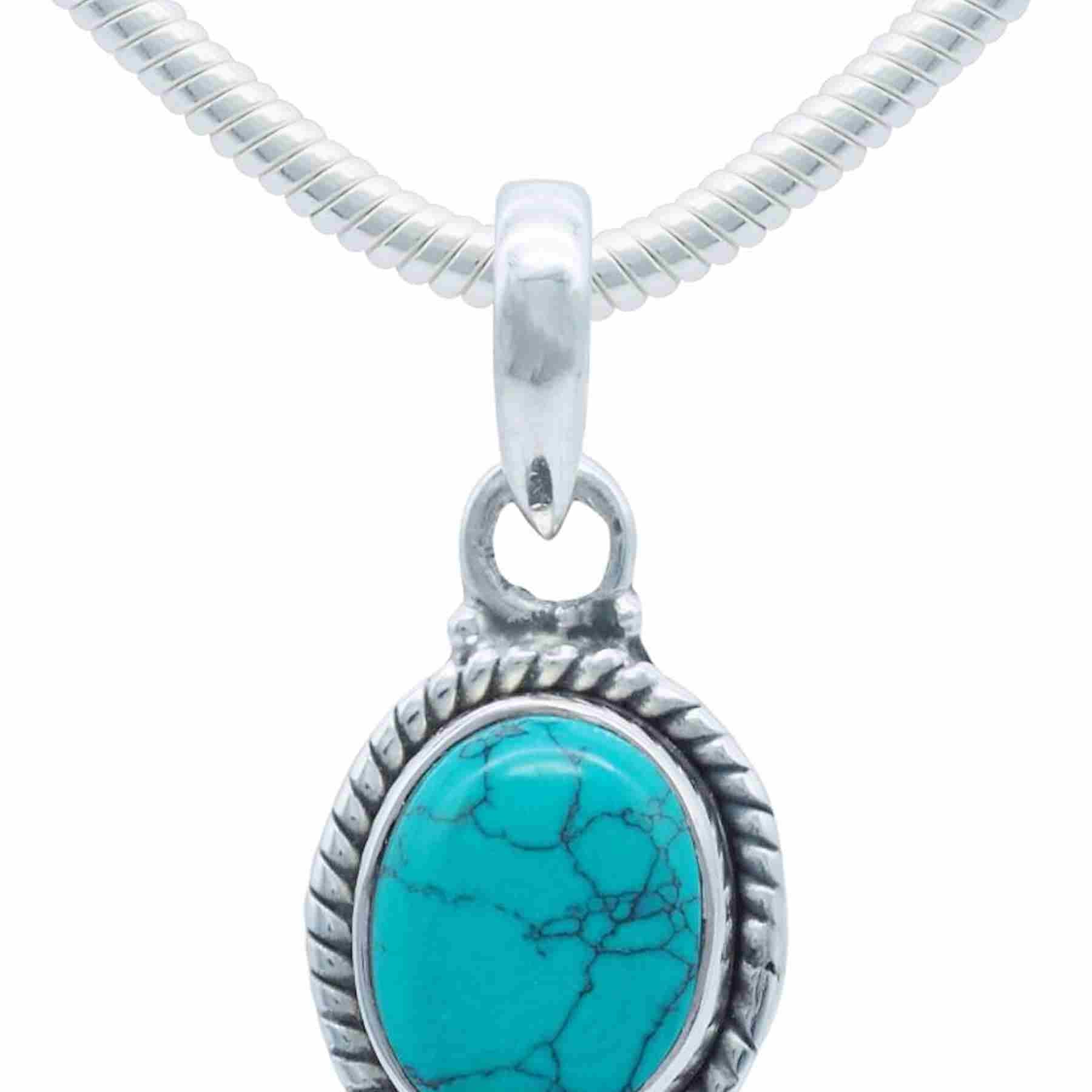 Silberkette mit Anhänger LAVO oval klein aus 925 Silber