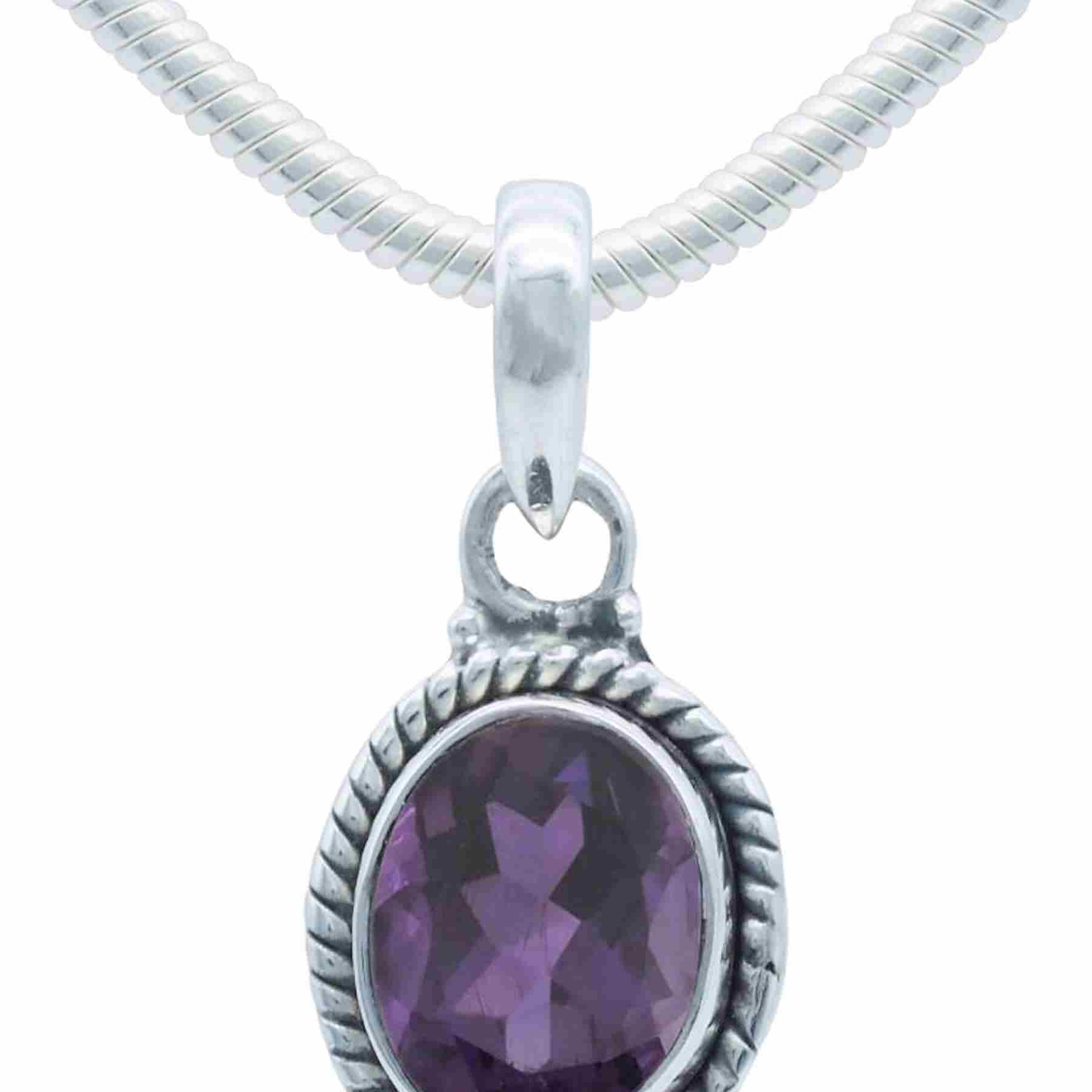 Silberkette mit Anhänger LAVO oval klein aus 925 Silber