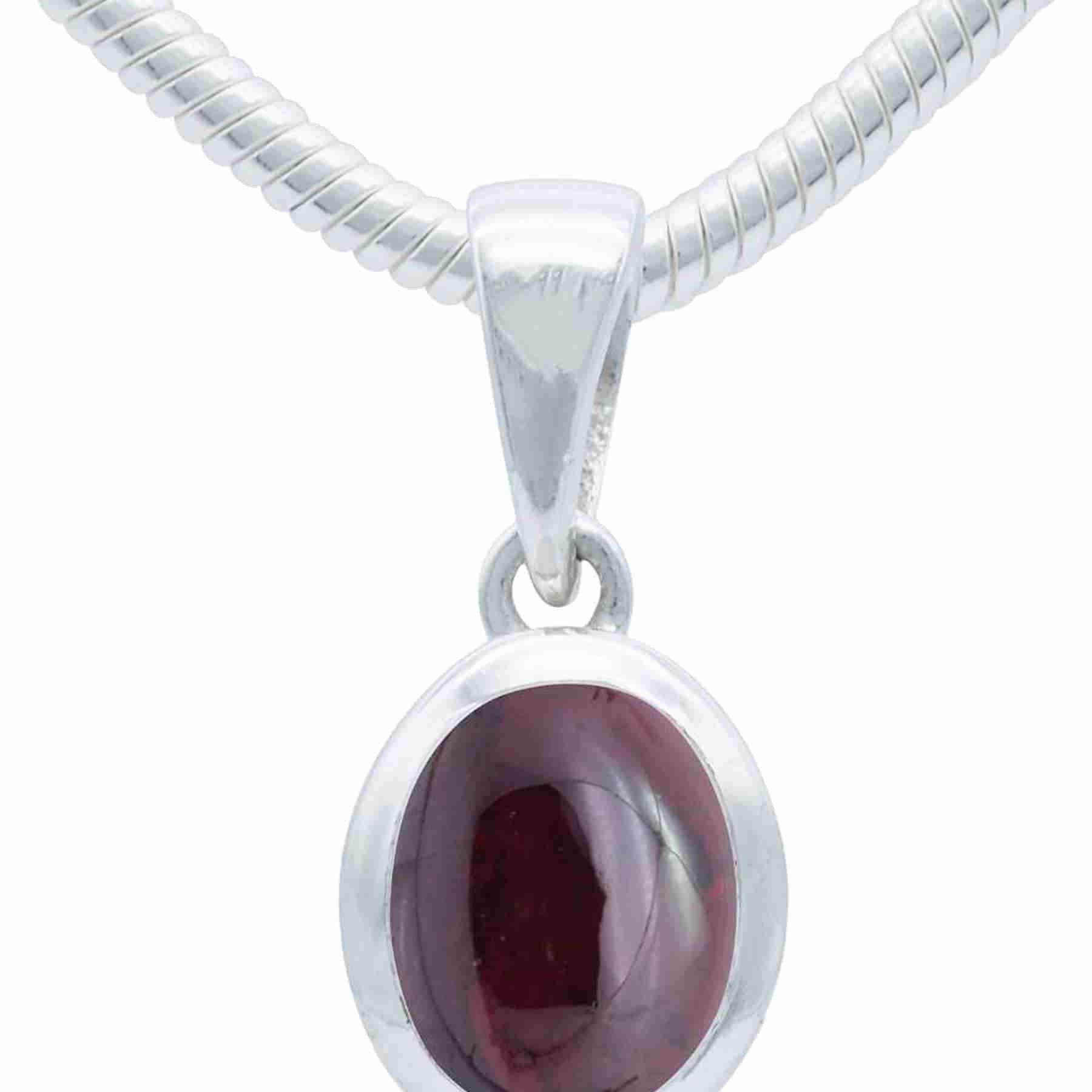Silberkette mit Anhänger MIALE oval aus 925 Silber