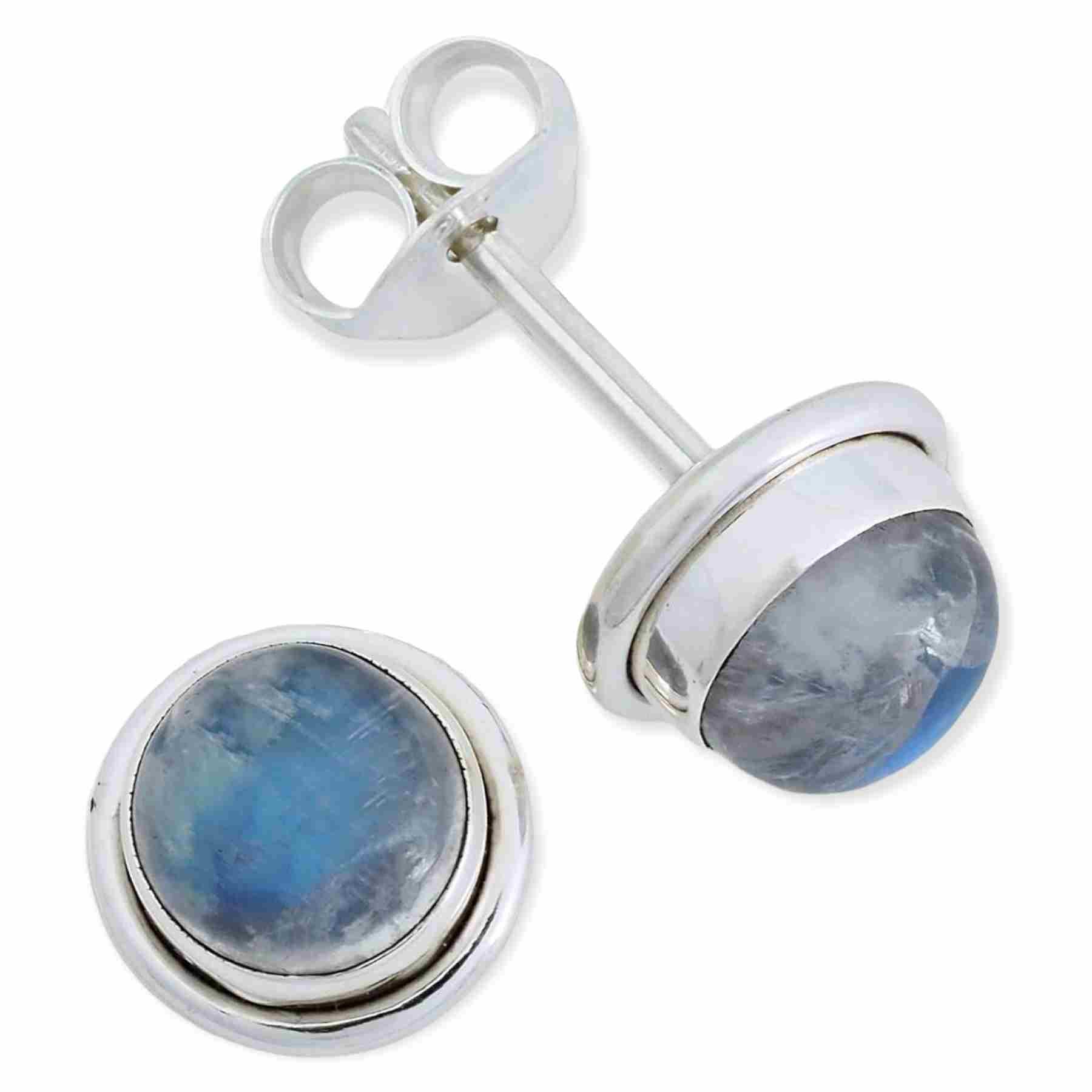 Ohrstecker SARALA rund klein aus 925 Silber