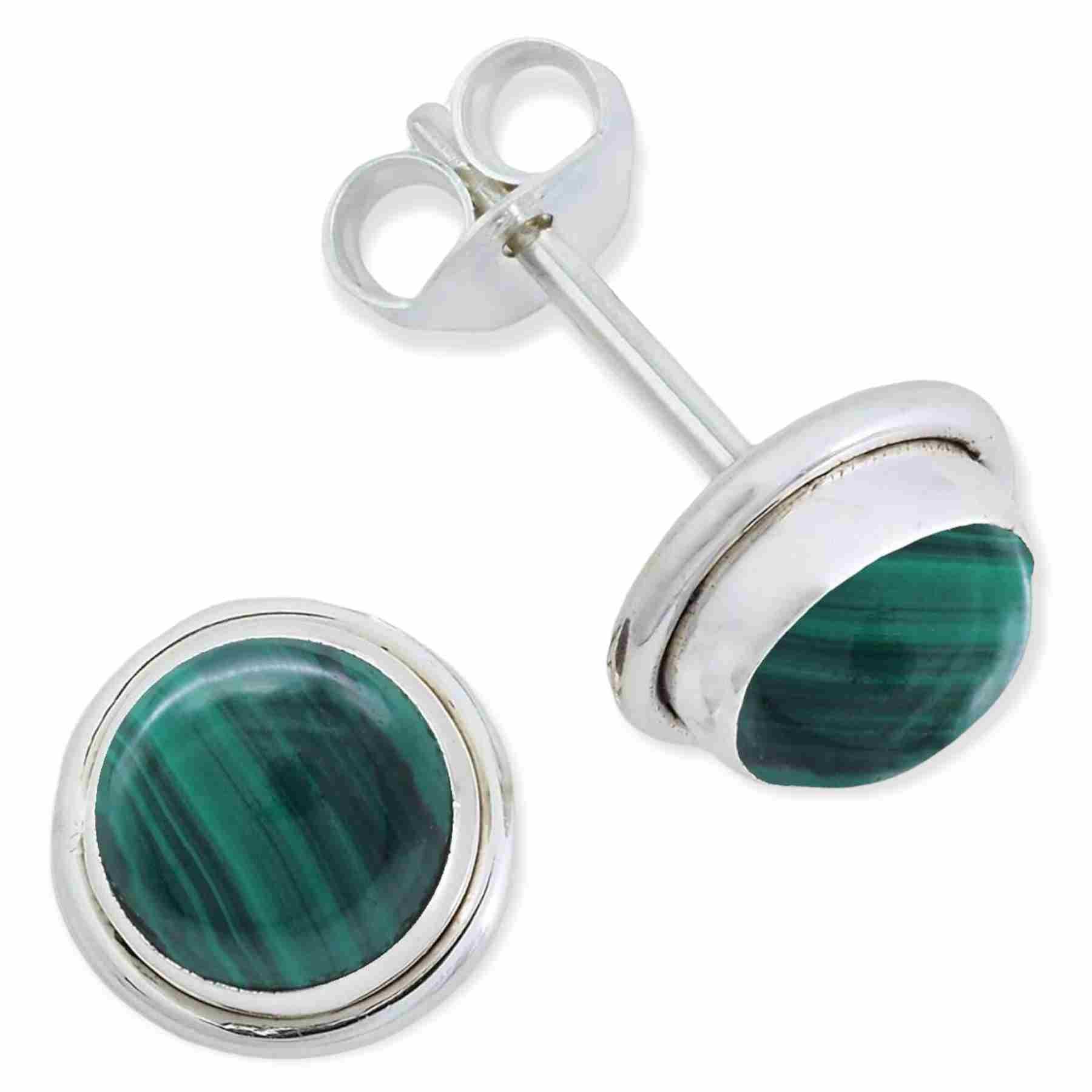 Ohrstecker SARALA rund klein aus 925 Silber