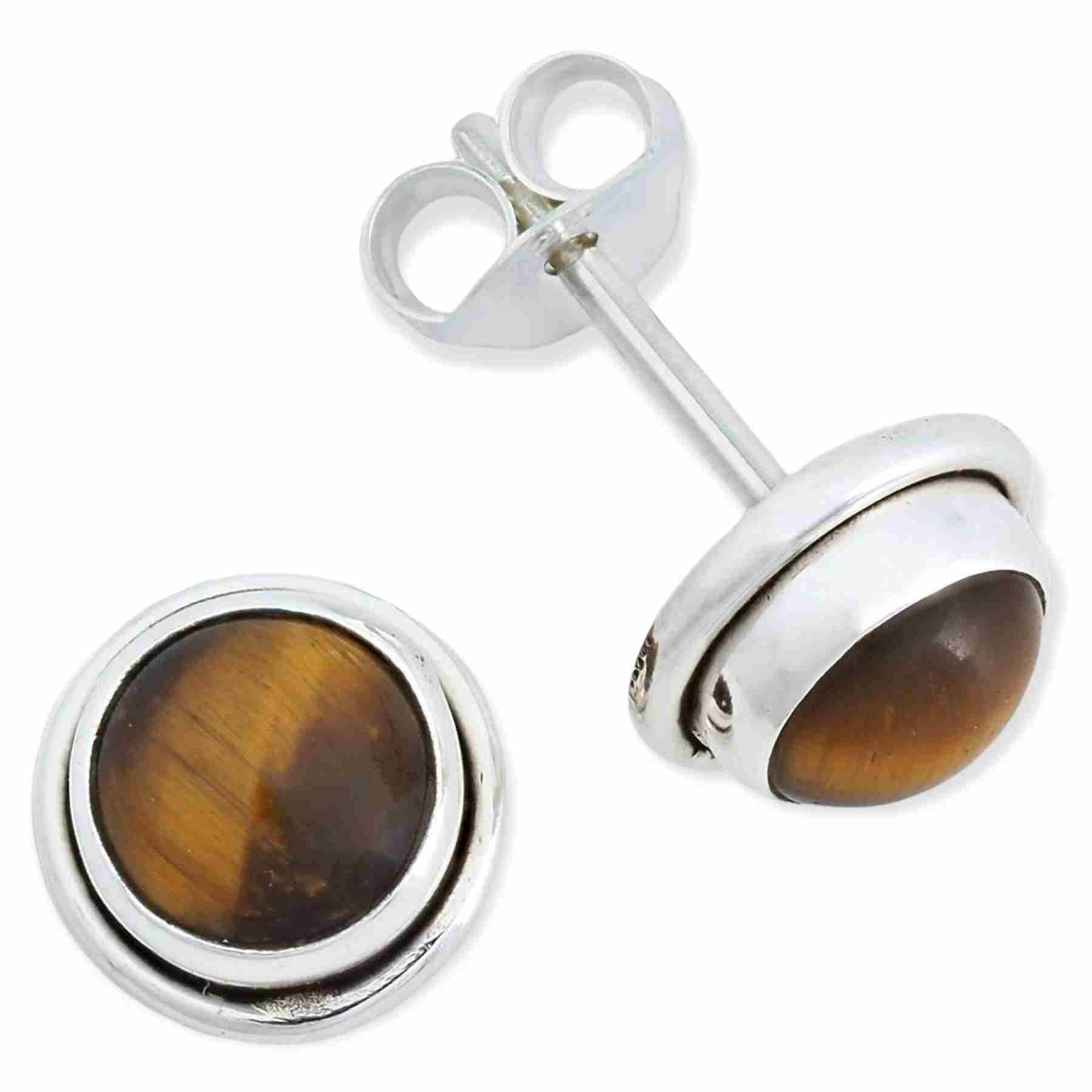 Ohrstecker SARALA rund klein aus 925 Silber