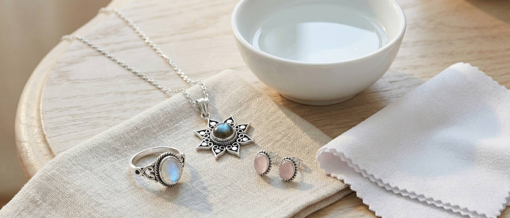 ✨ Silberschmuck mit Edelsteinen richtig pflegen – so bleibt er lange schön