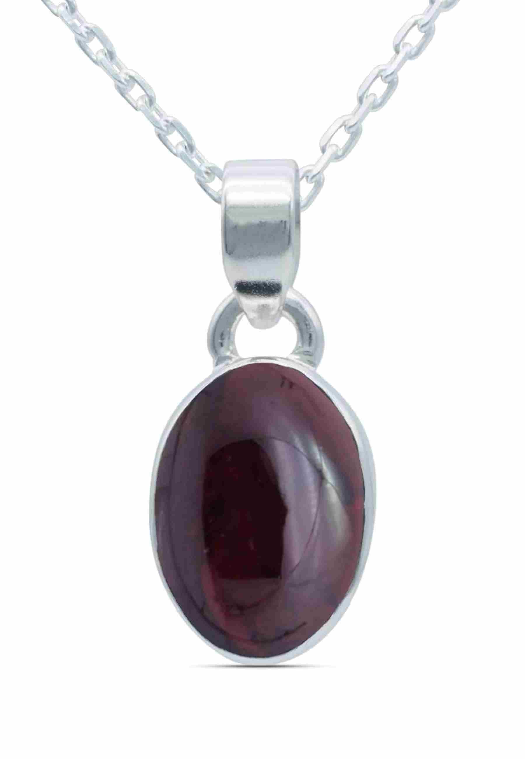 Silberkette mit Anhänger SAMA oval aus 925 Silber - mantraroma