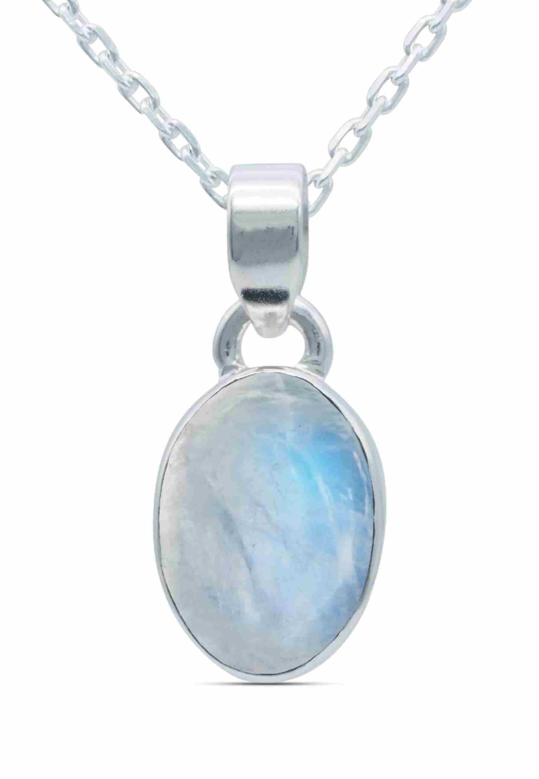 Silberkette mit Anhänger SAMA oval aus 925 Silber - mantraroma