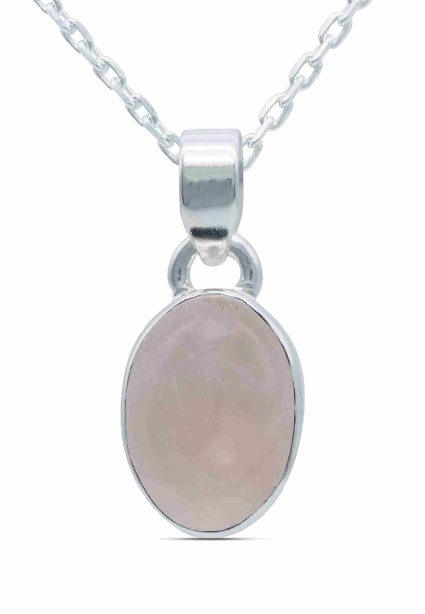 Silberkette mit Anhänger SAMA oval aus 925 Silber - mantraroma