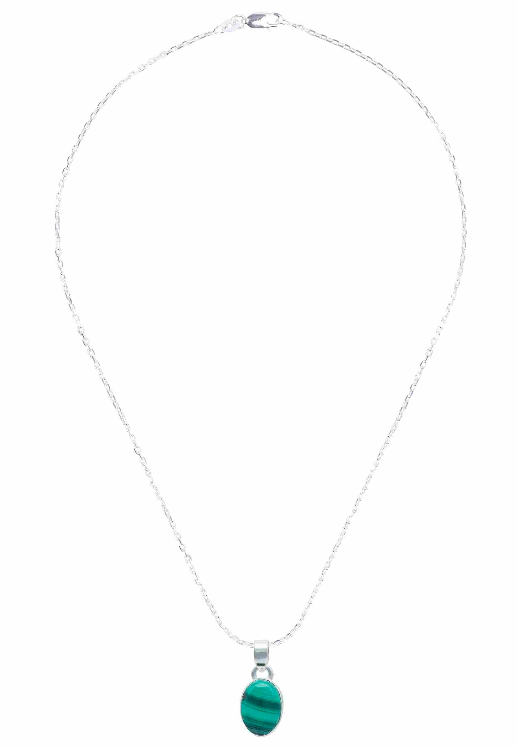 Silberkette mit Anhänger SAMA oval aus 925 Silber - mantraroma