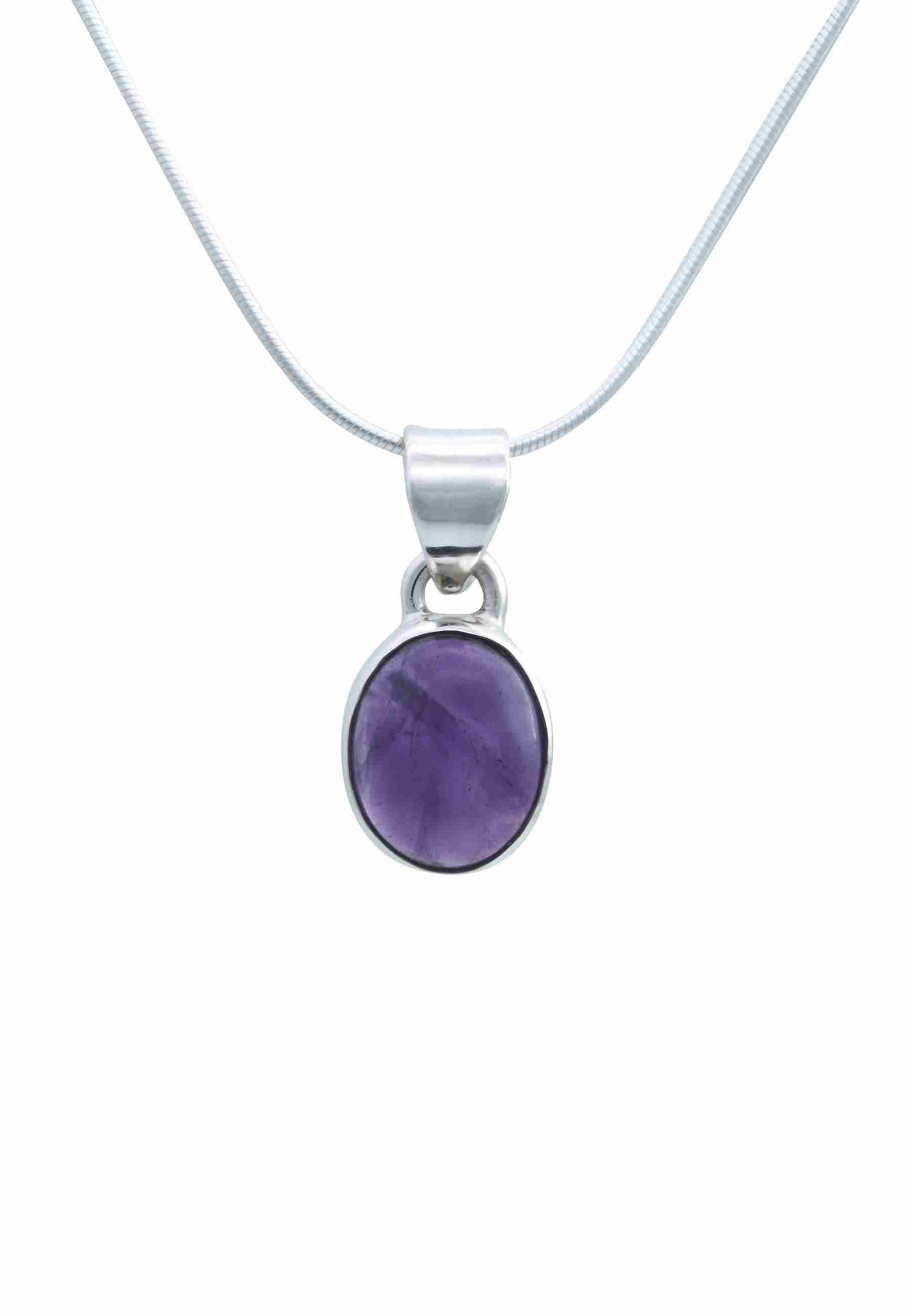 Silberkette mit Anhänger SAMA oval aus 925 Silber - mantraroma