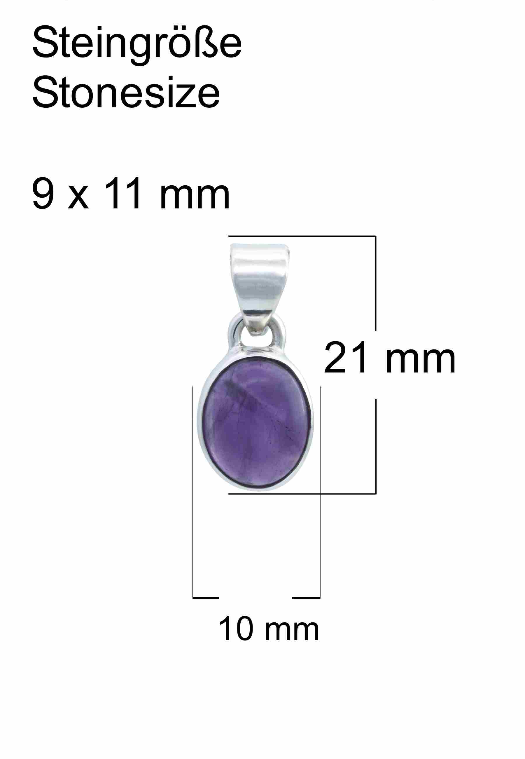Silberkette mit Anhänger SAMA oval aus 925 Silber - mantraroma