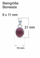 Silberkette mit Anhänger SAMA oval aus 925 Silber - mantraroma